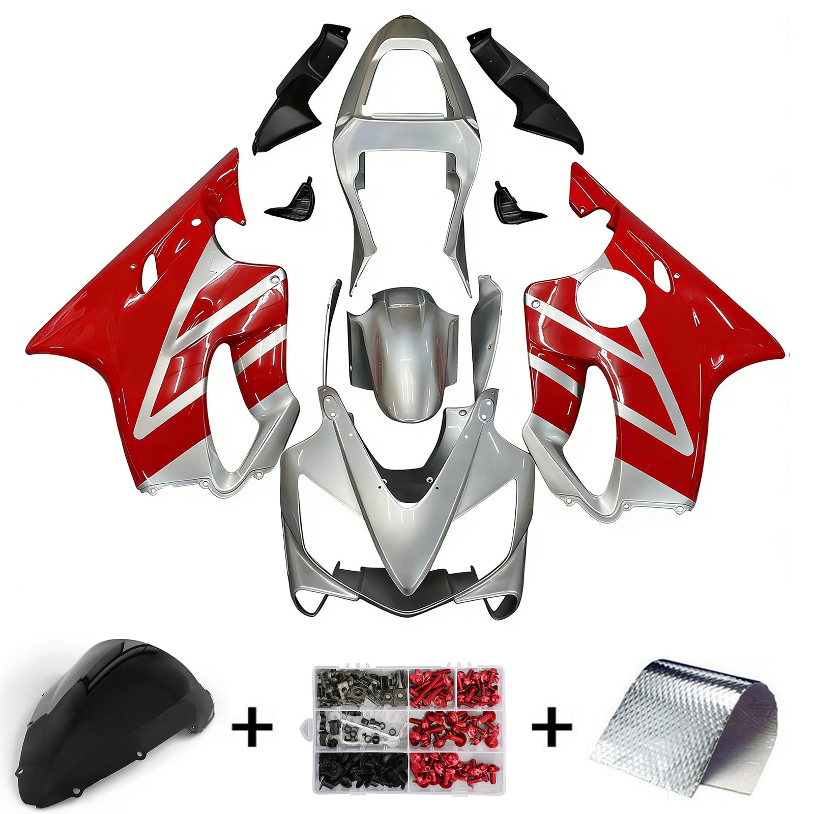 Kit de carénage par injection, carrosserie en plastique ABS, compatible avec Honda CBR600 F4i 2001-2003