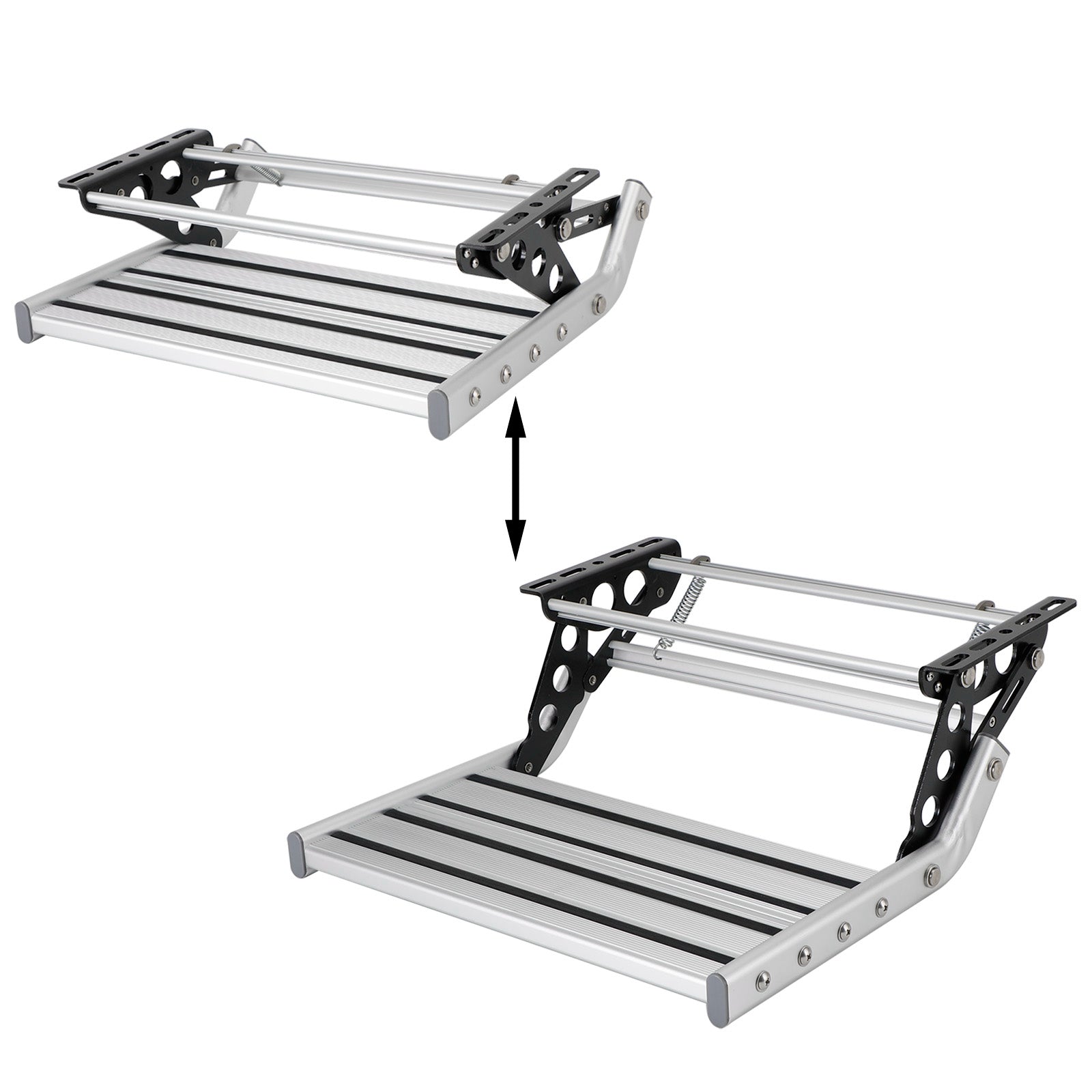 Escalera de tijera para camping, autocaravana, escalera de tijera de aluminio, escalera de tijera para quitar manualmente