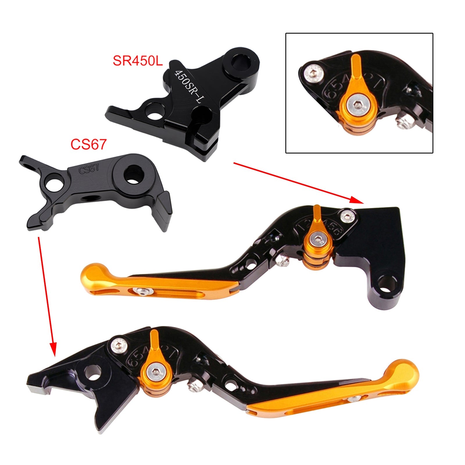 Levier de frein et d'embrayage réglable compatible avec VOGE DS900X 900DSX 2024-2026