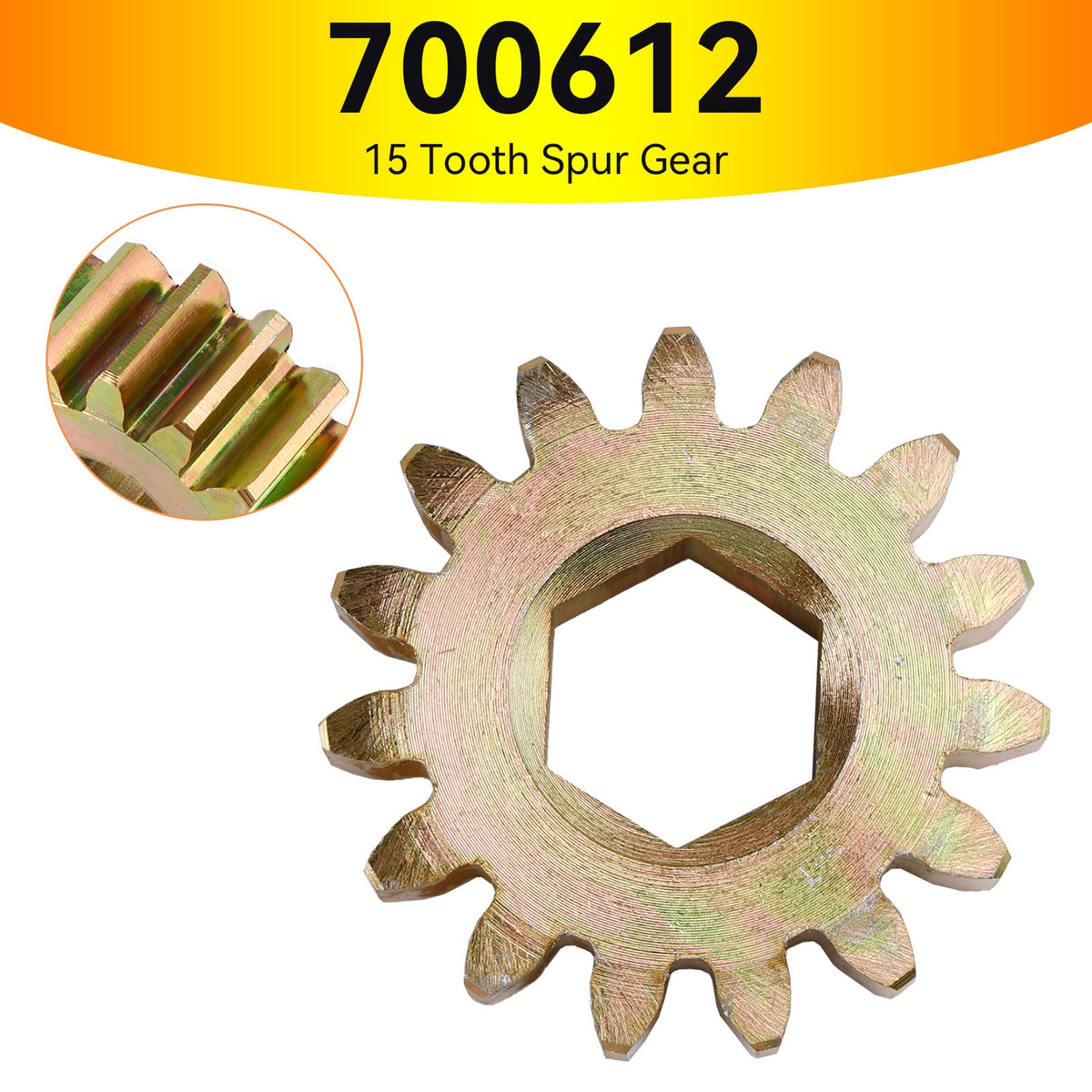 700612 Reemplazo de engranaje de anillo de 15 dientes 10 DP/20 PA para sistemas de extensión de autocaravanas Lippert