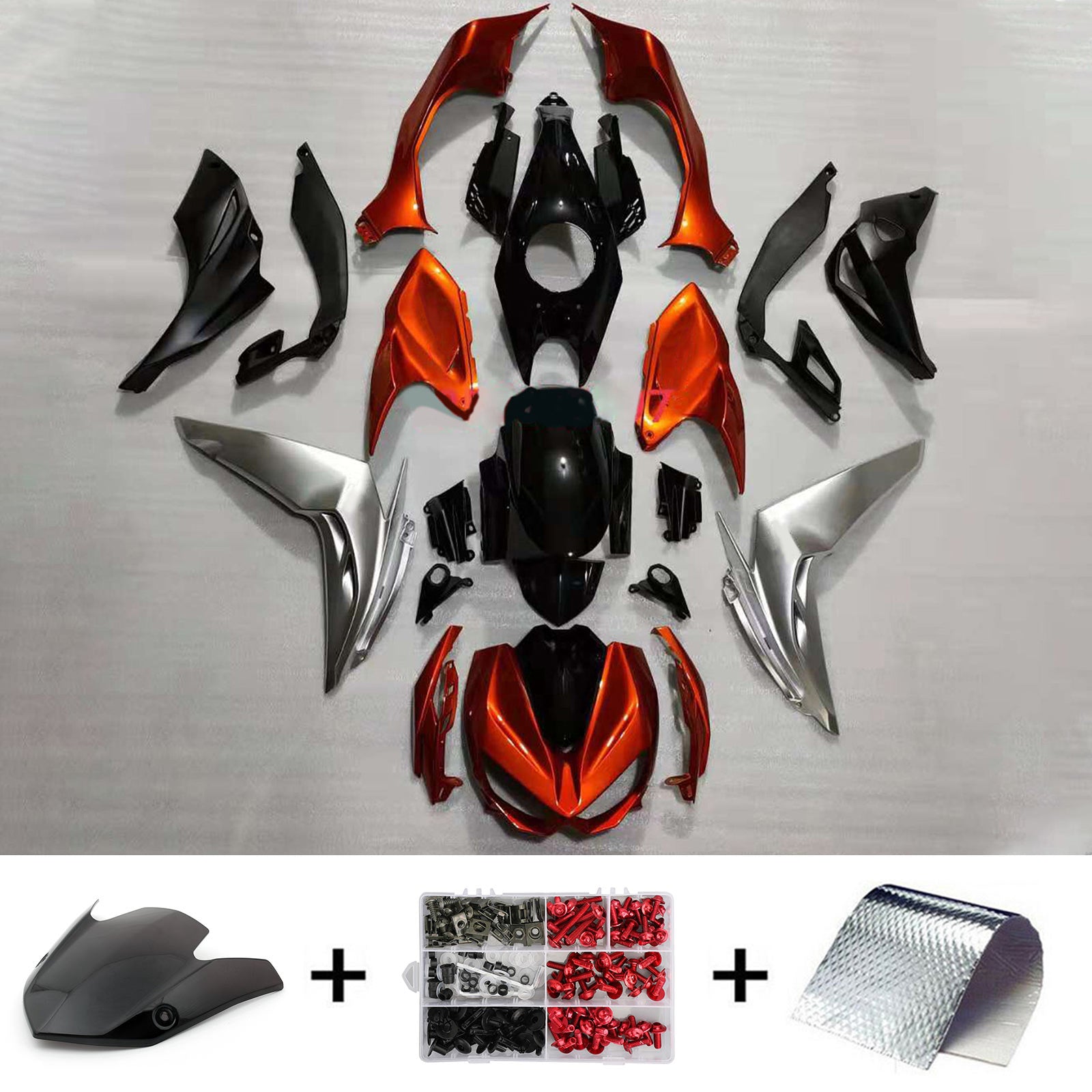 Kit de carénage en plastique ABS injecté compatible avec Kawasaki Z1000 2014-2017