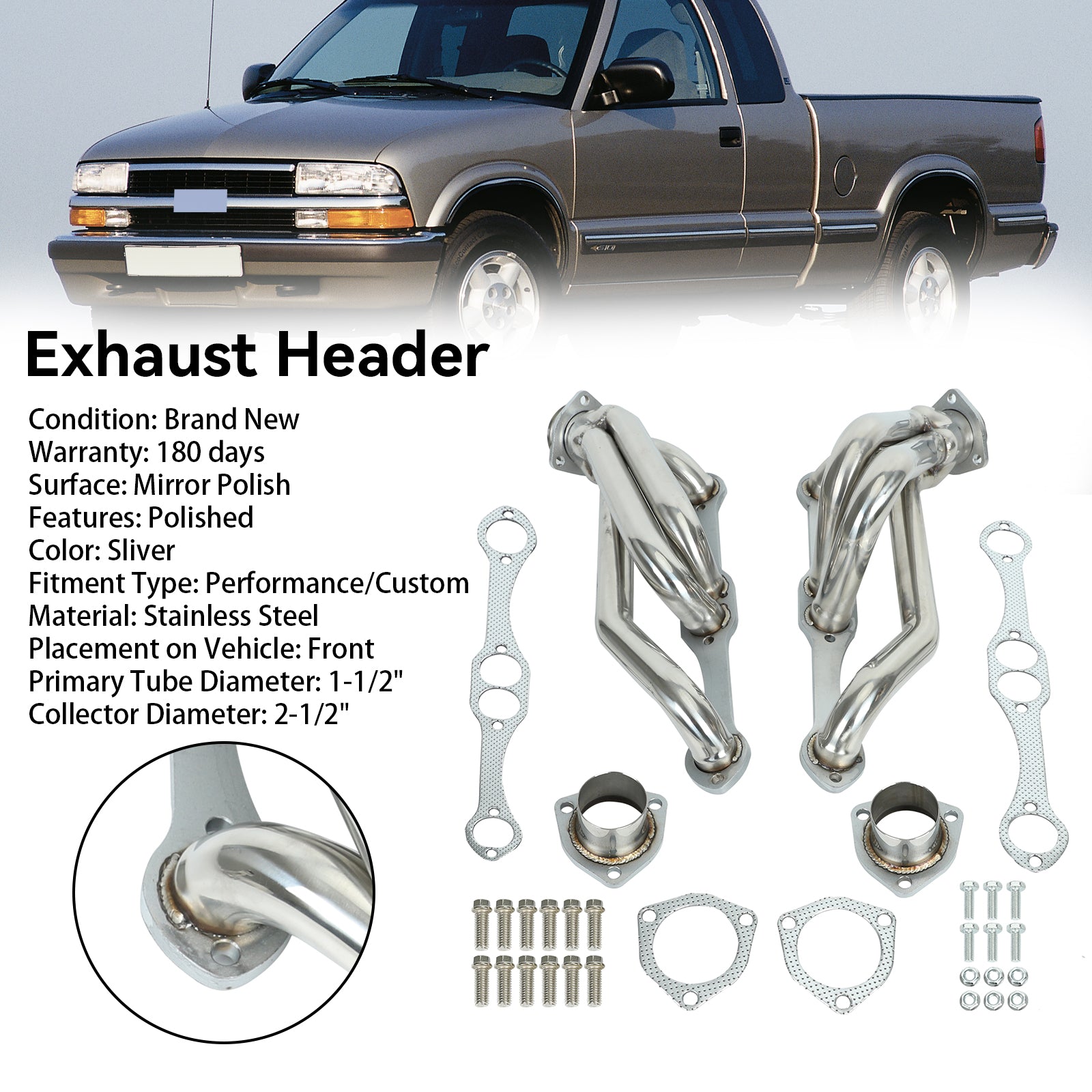 Kolektorów wydechowych dla małego bloku V8 Chevrolet S10/S15