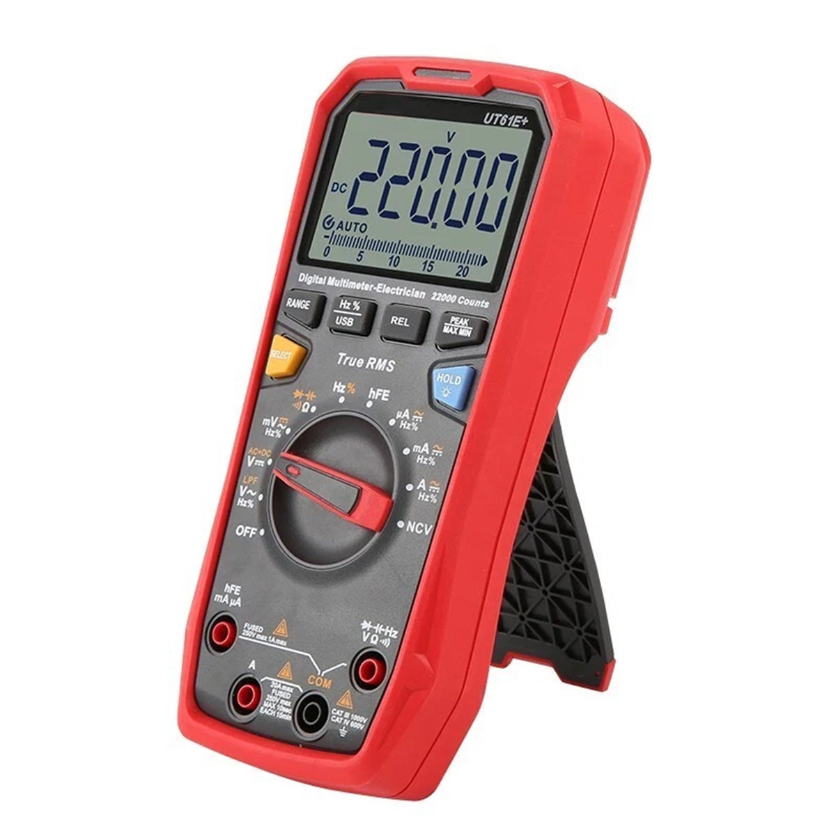 UT61B+ digitale multimeter: AC/DC-spannings-, stroom-, weerstands- en capaciteitstester