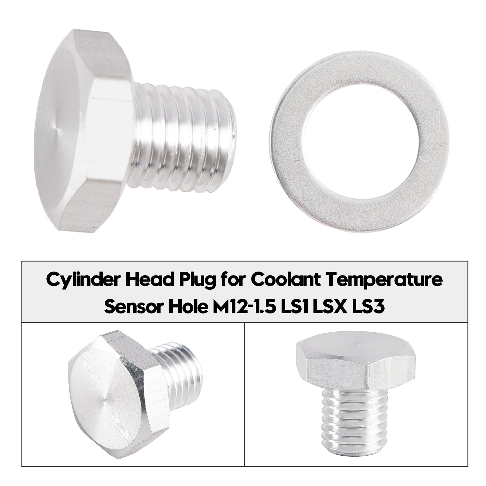 Tapa de la cabeza del cilindro para el agujero del sensor de temperatura del líquido de enfriamiento M12-1.5 LS1 LSX LS3 551158