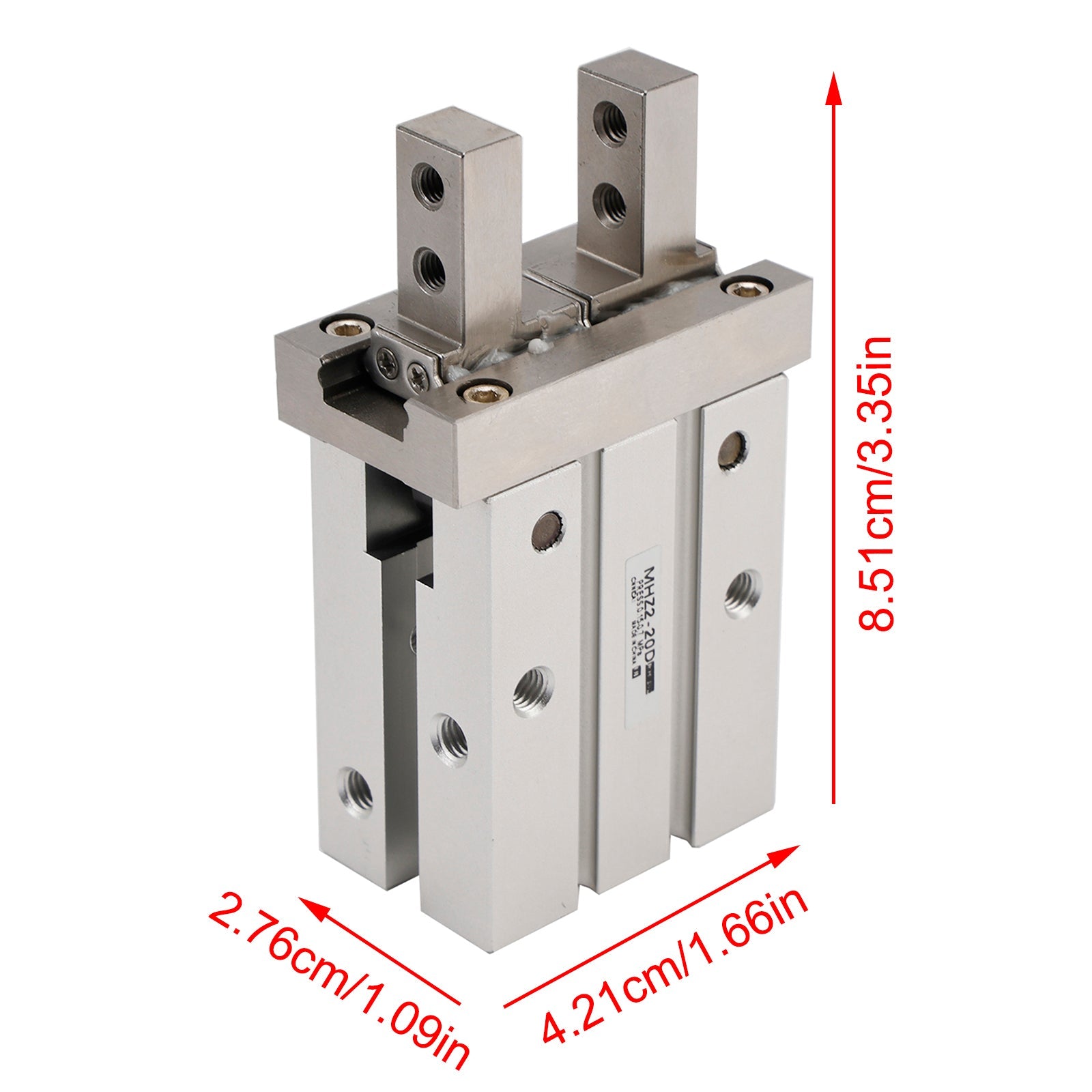 Pour vérin de pince pneumatique parallèle SMC MHZ2-20D 20 mm, alésage de pièce pneumatique