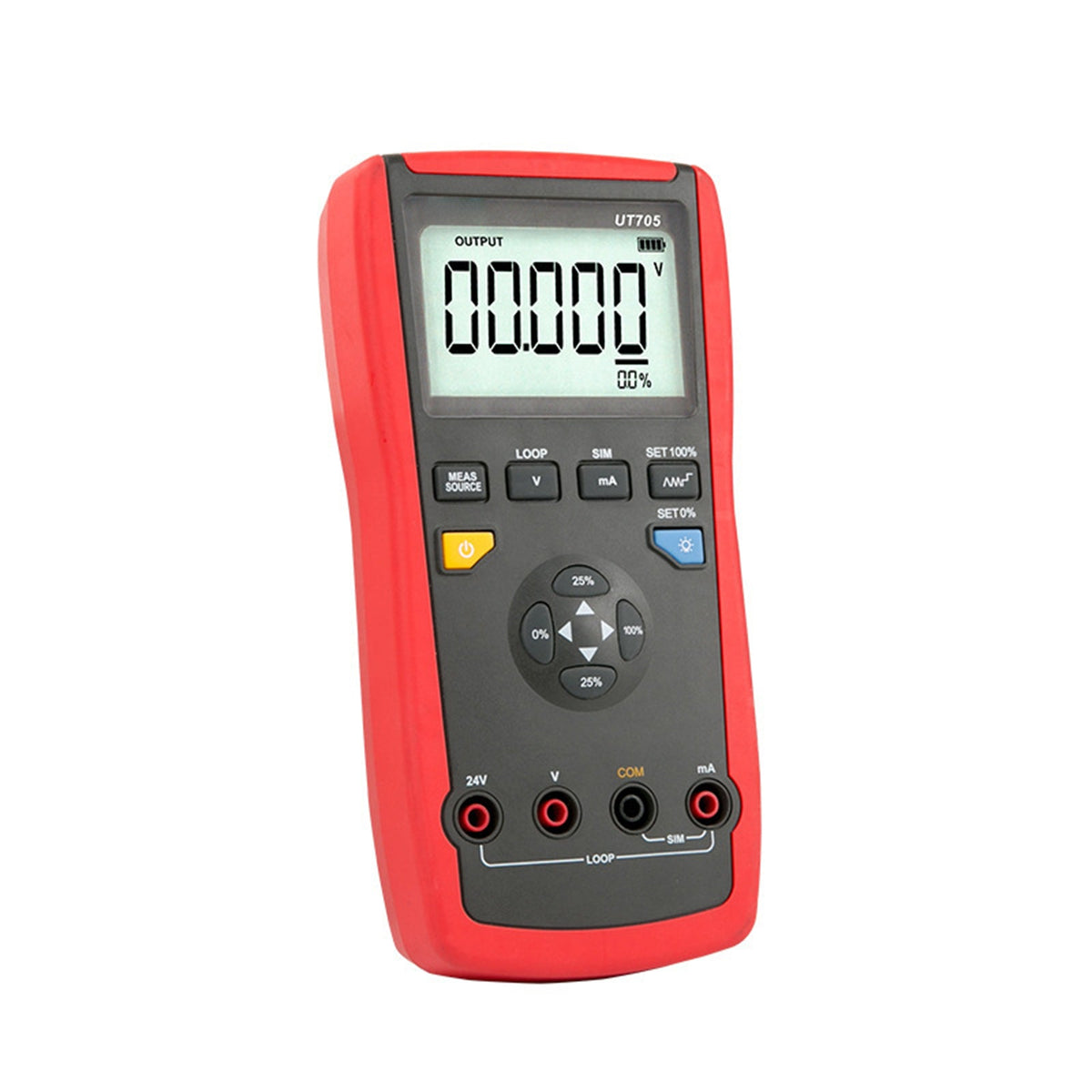 Calibrateur de boucle monofonction UT705, écran LCD rétroéclairé, tension/courant continu 24 V