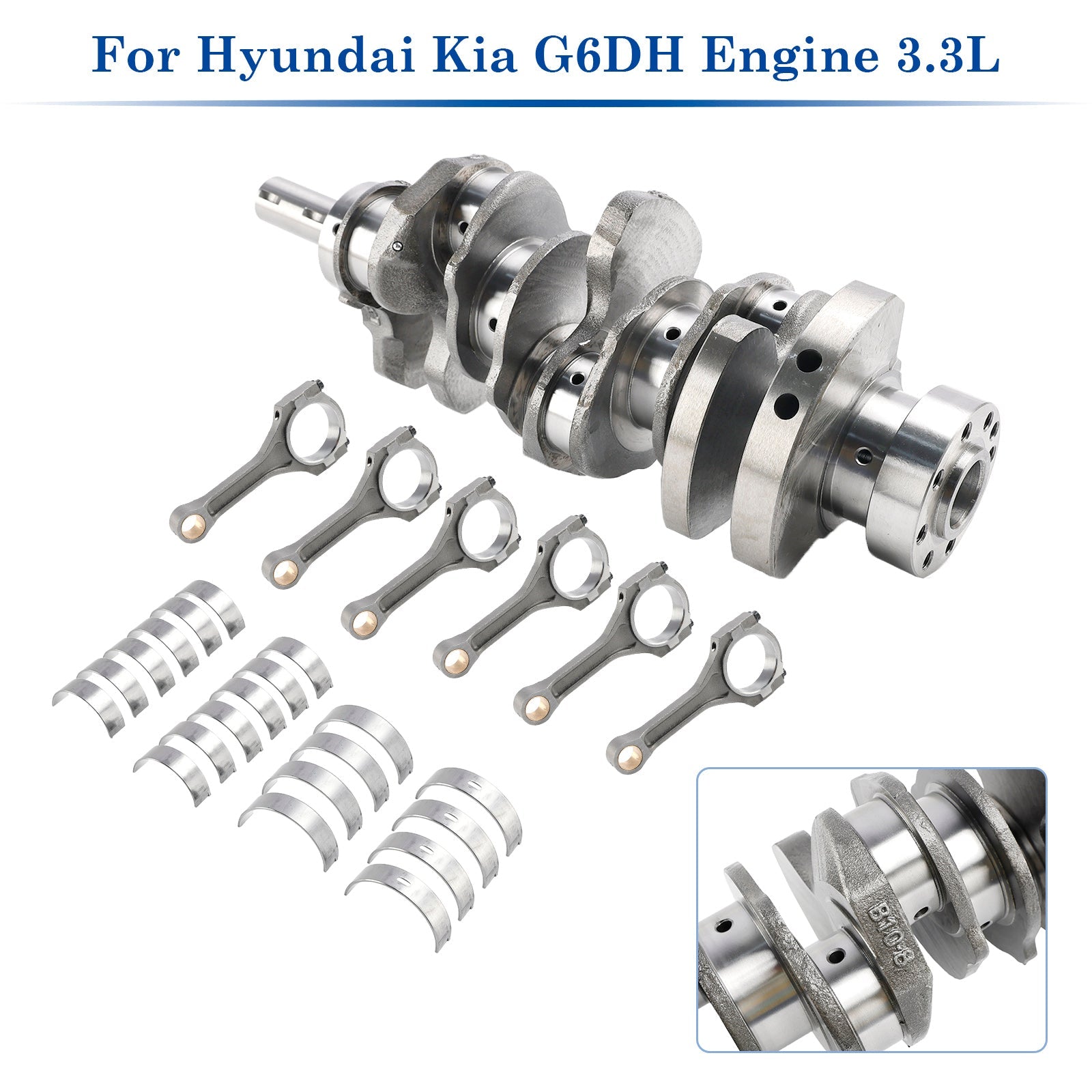 Tiges de vilebrequin de moteur Hyundai Azera 3,3 L avec kit de roulements G6DH 2013-2017