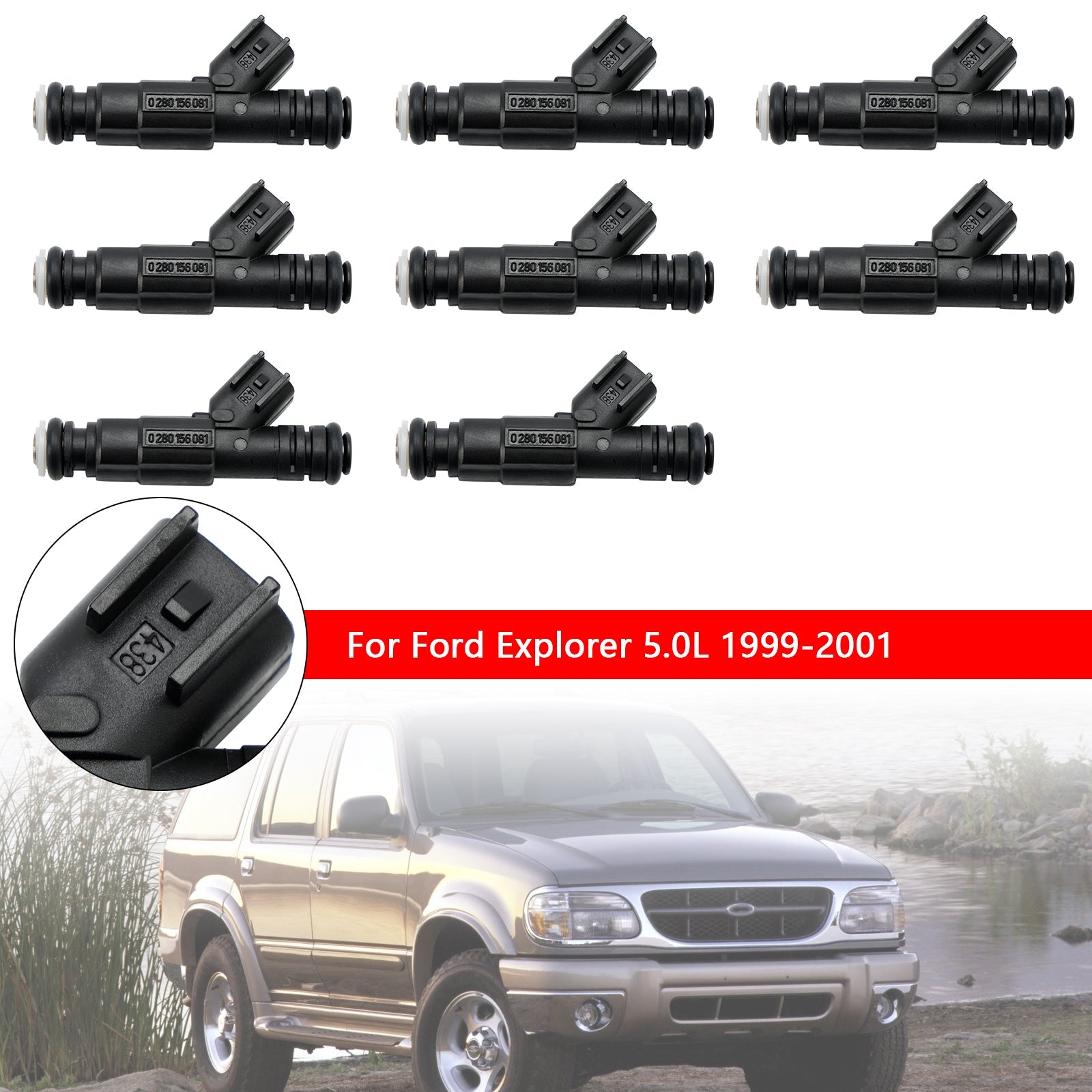 8 Uds 885176 0280156081 inyectores de combustible MAR102-8N 9-33102 para Mercury Mercruiser