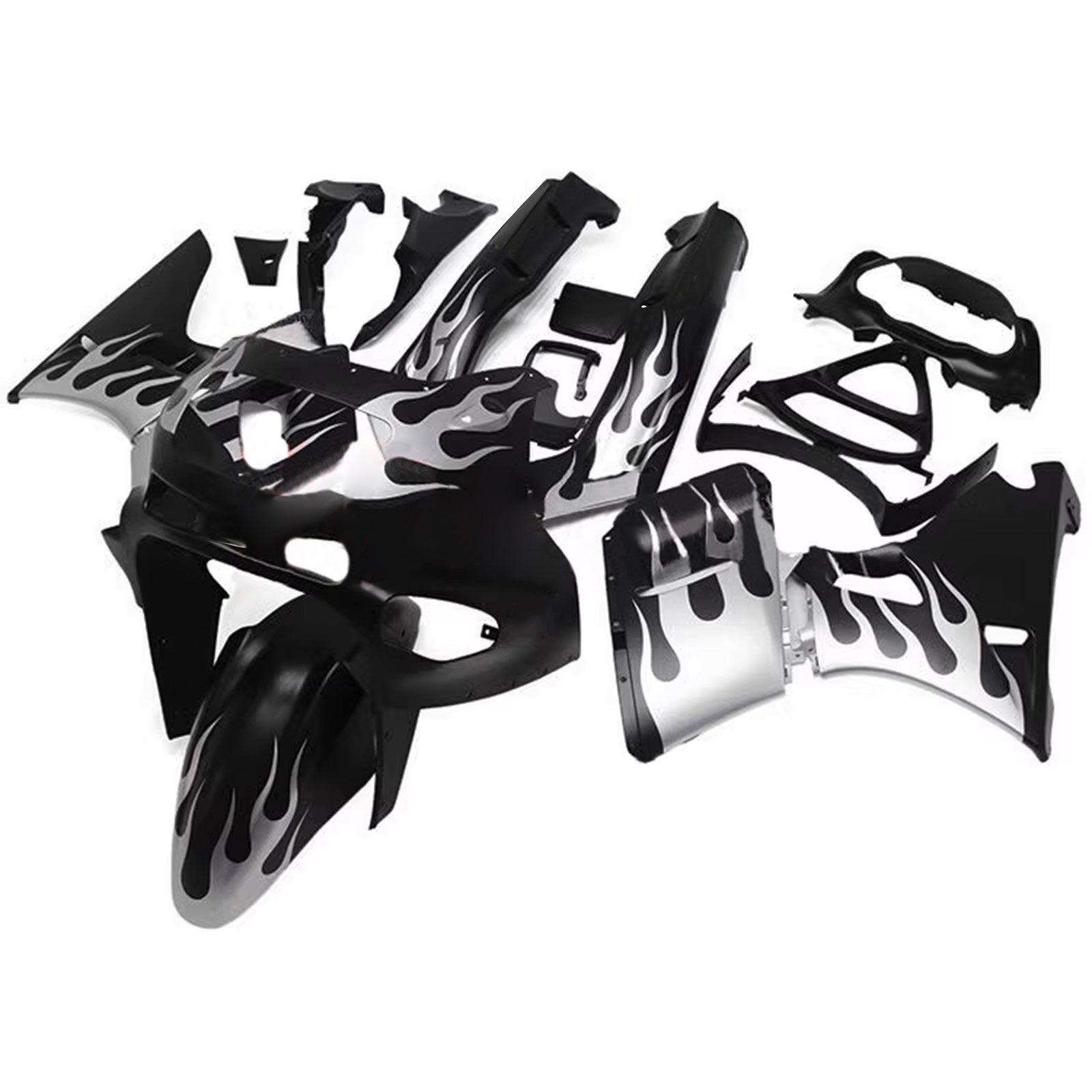 Kit de carénage en plastique ABS injecté compatible avec Kawasaki ZZR400 1993-2007 ZZR600 1998-2003