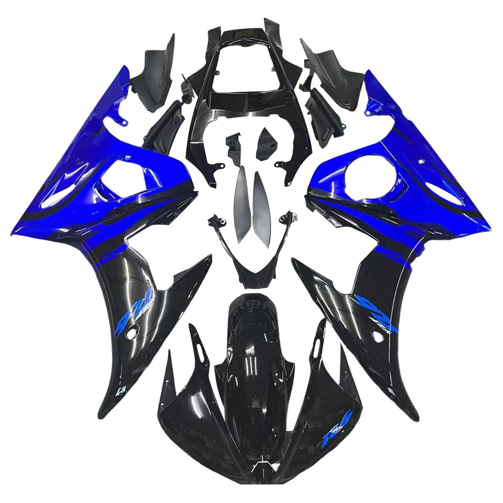 Kit de carénage en plastique ABS pour Yamaha YZF R6 2003-2004 R6S 2006-2009 2#