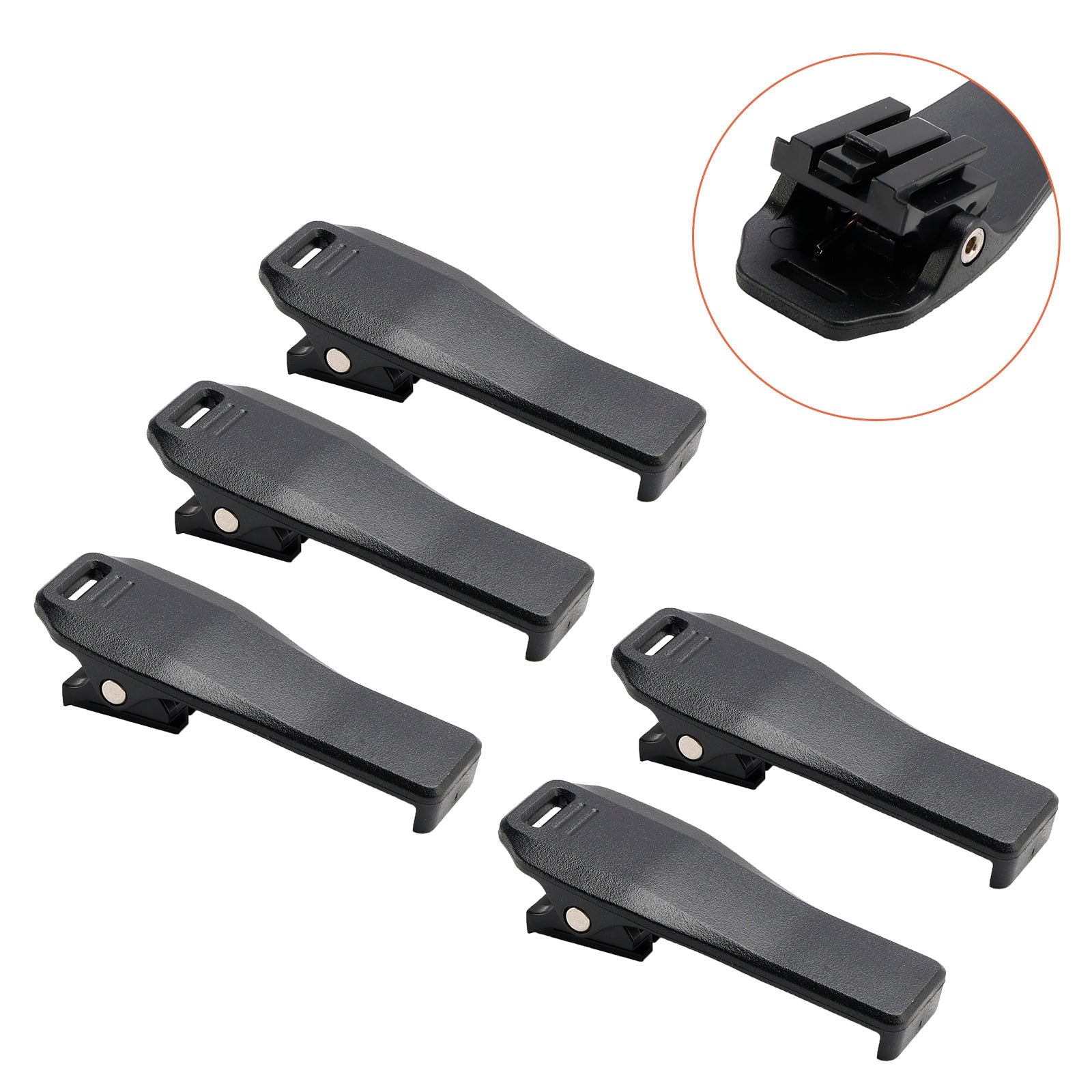 Lot de 5 talkies-walkies radio communicateurs BP272 clip ceinture pour ICOM BP-272 clip arrière