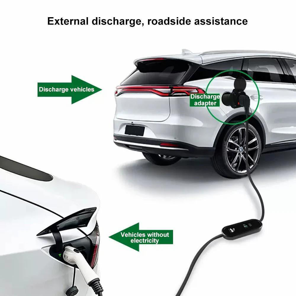 Tipo 2 de la descarga V2L al enchufe europeo del adaptador 16A EVSE IEC62196 del cargador EV del enchufe