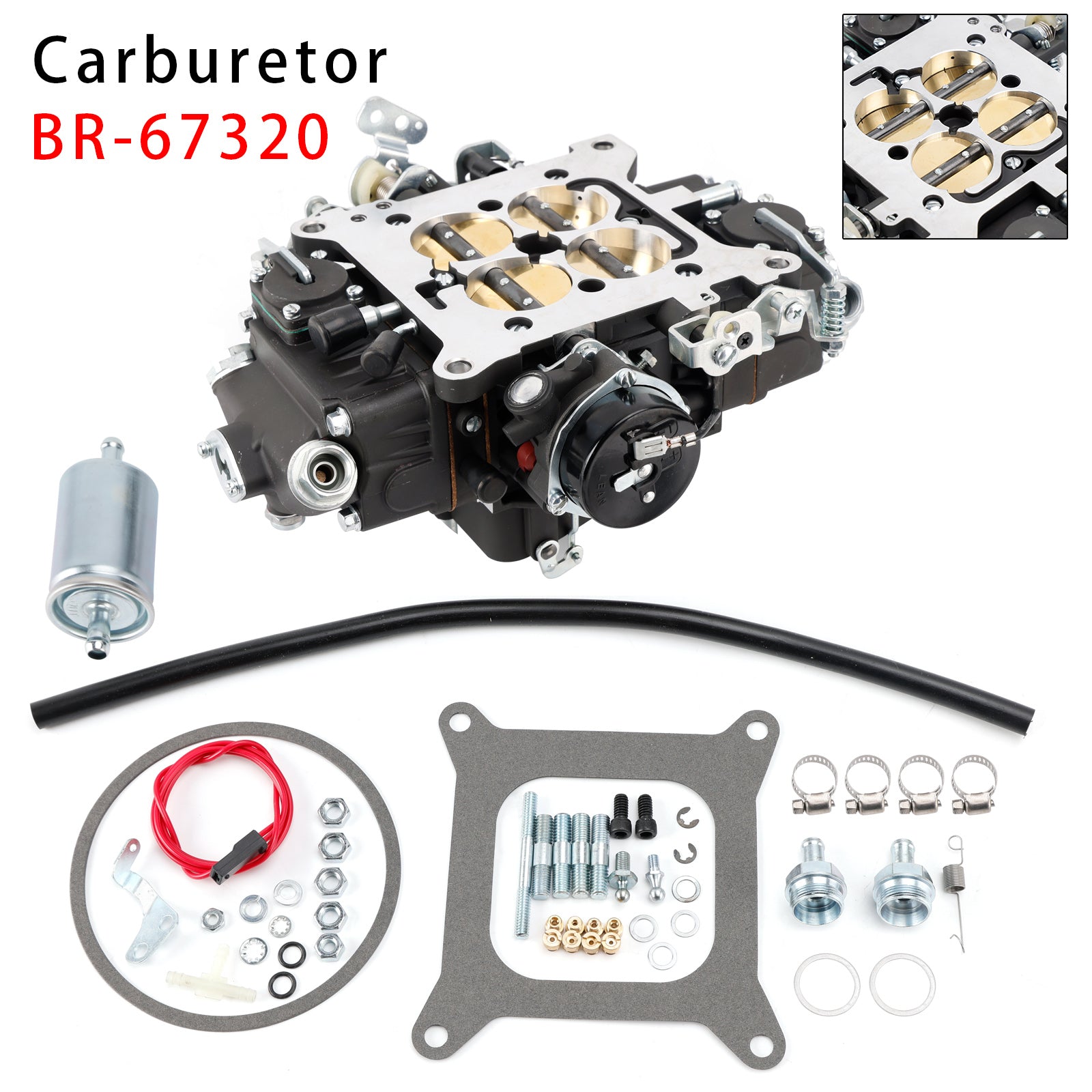Pour Brawler Street BR-67320 750 CFM Carburateur à engrenages secondaires mécaniques