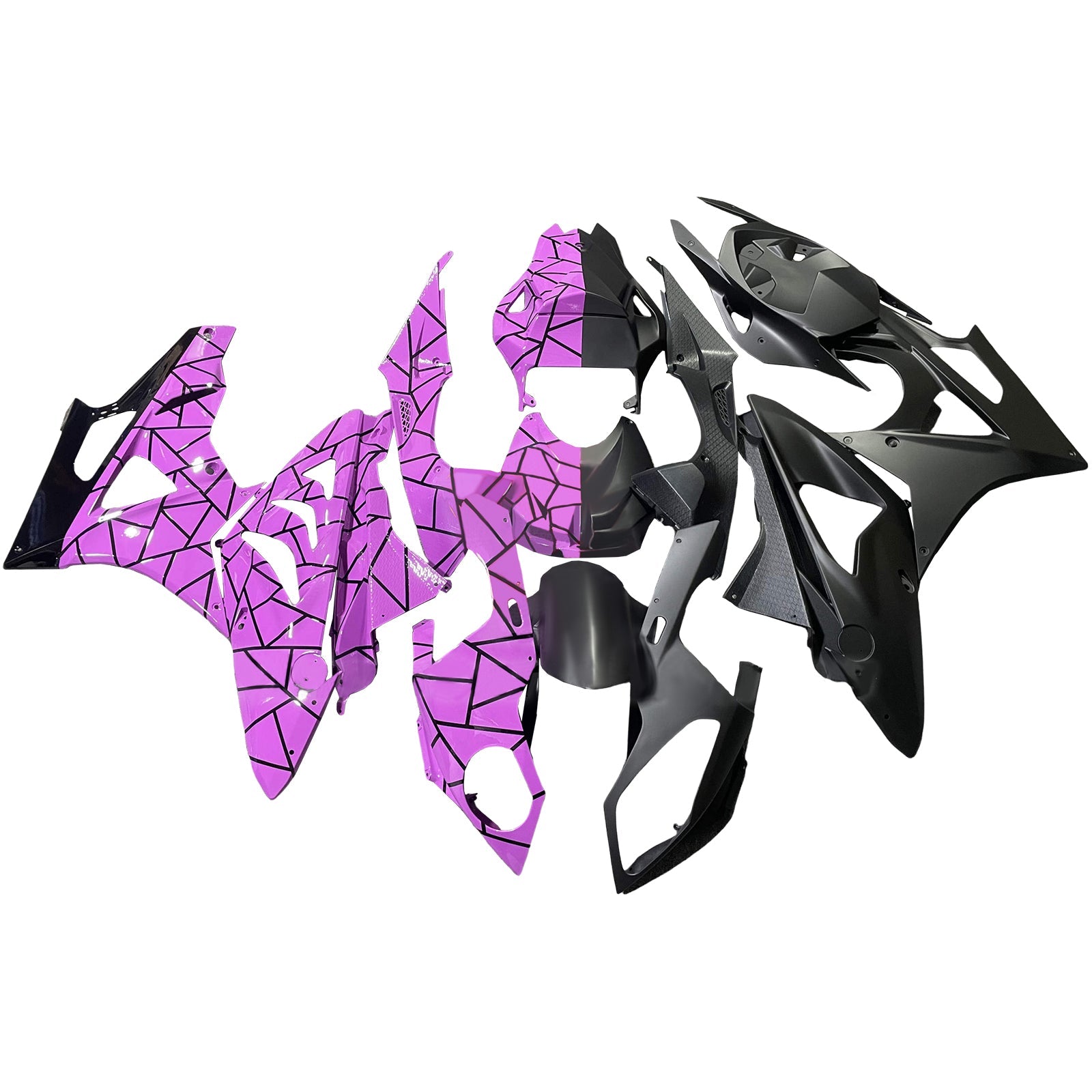 Kit de carénage d'injection pour BMW S1000RR 2009-2014 Carrosserie Plastique ABS