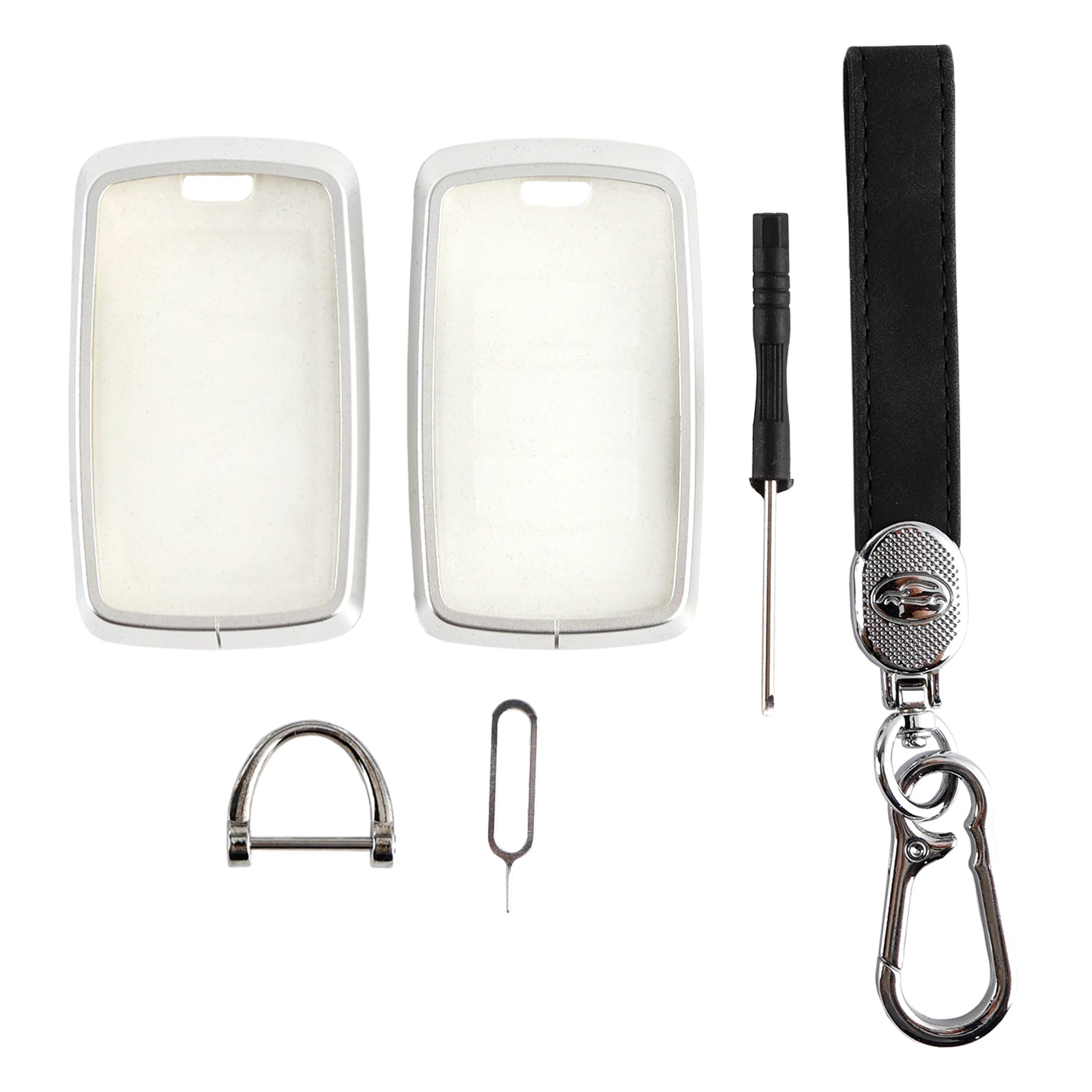 Zwarte aluminium romp&Zacht TPU aluminium voor Land Rover autosleutel