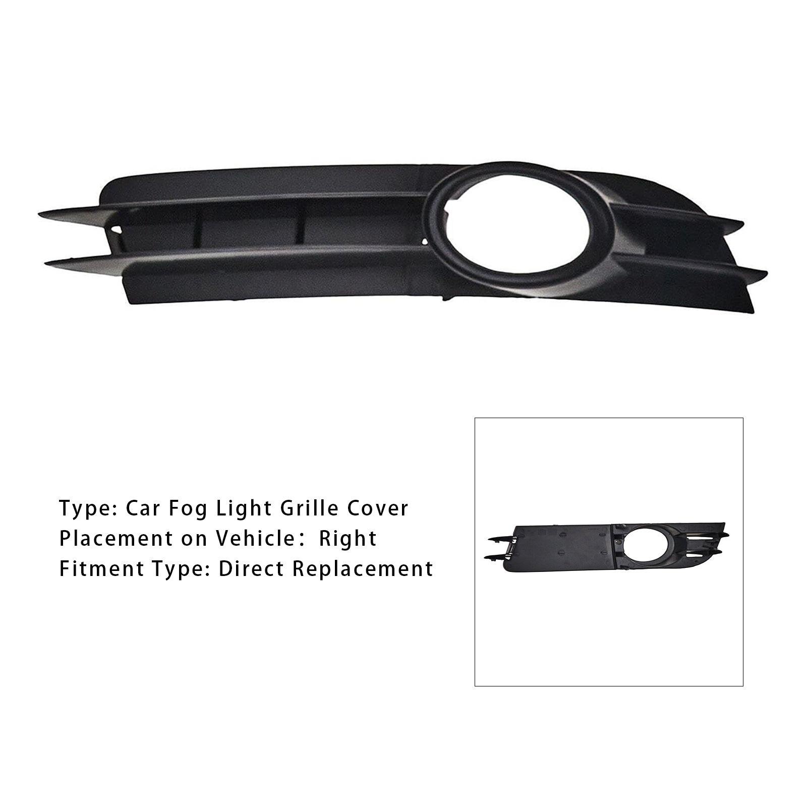 Grille de protection pour feu antibrouillard côté droit Audi A6 C6 2005-2008 4F0807682A