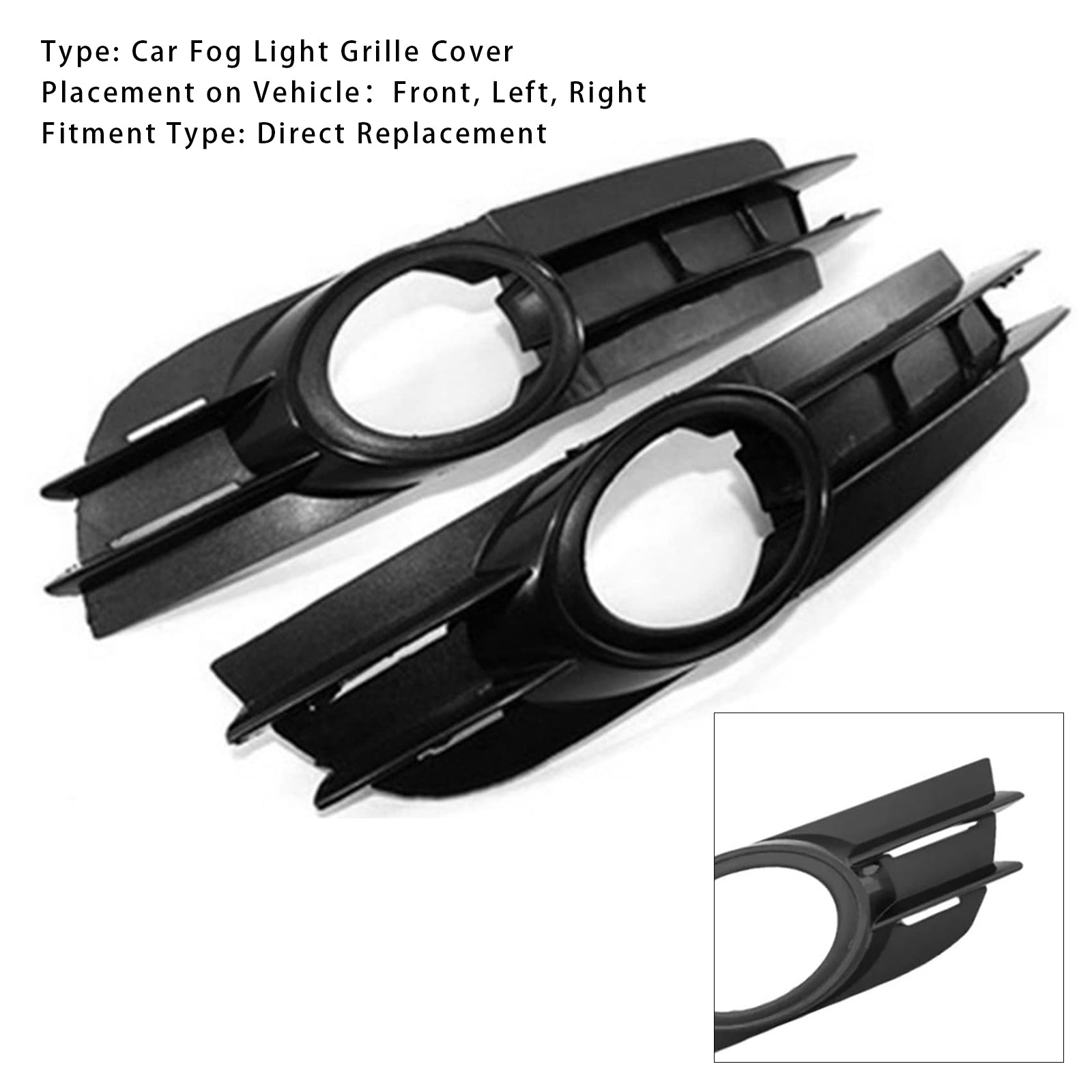 Paar mistlamproosters voor Audi A6 C6 2005-2008 (4F0807681A en 4F0807682A)