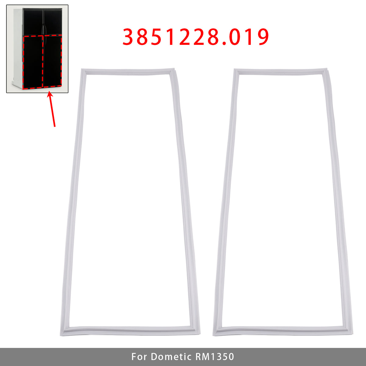 Lot de 2 joints de porte de réfrigérateur pour camping-car 3851228019, porte inférieure pour Dometic RM1350