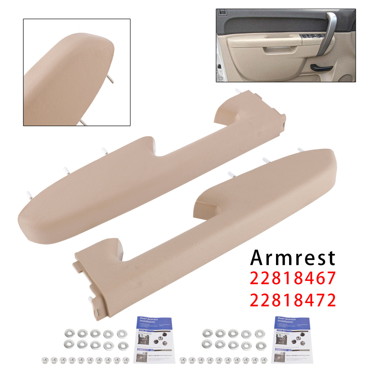 Reparatursatz für die vordere Armlehne für GMC Sierra 1500 (2010–2013) – Teilenummer :  22818472
