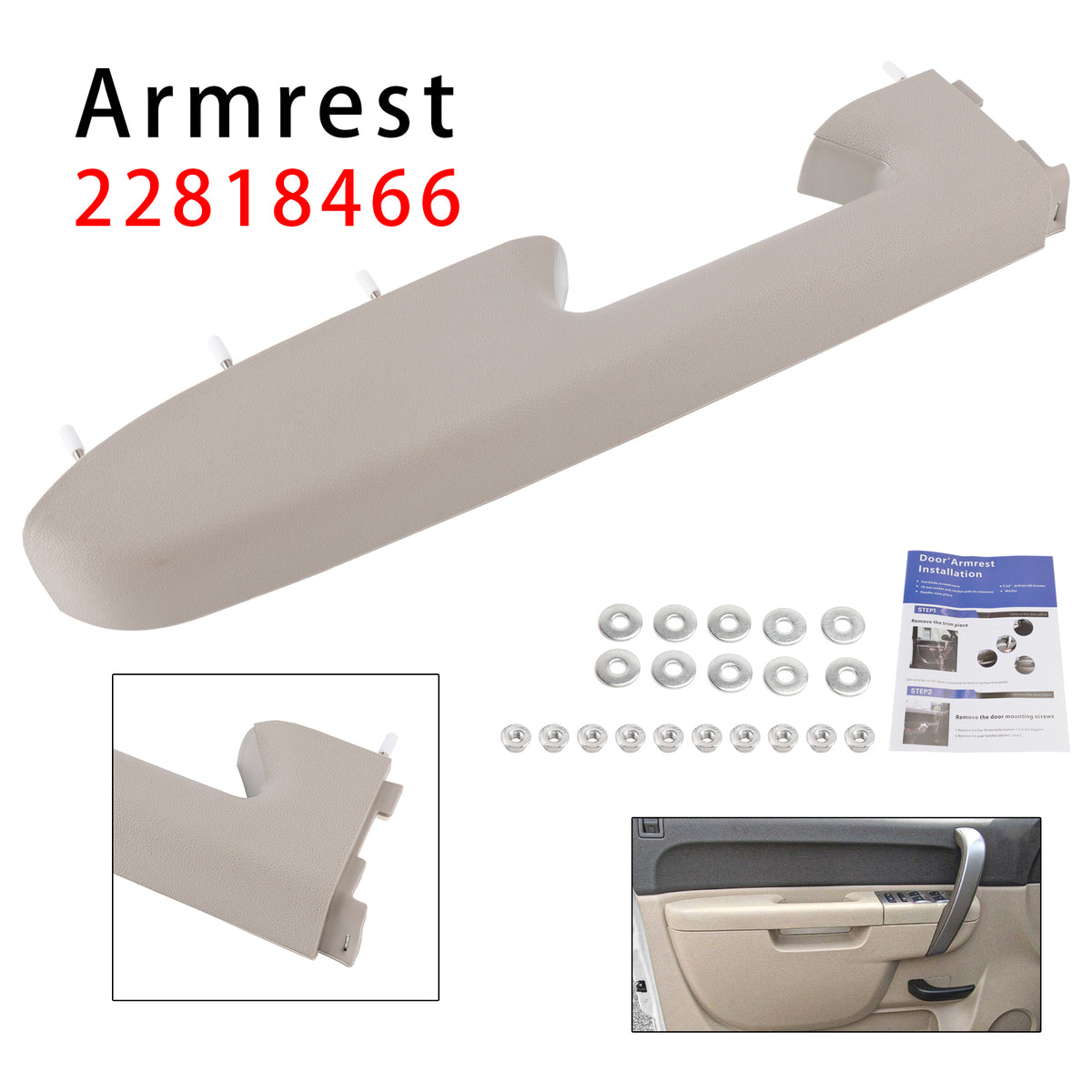 Kit de réparation d'accoudoir avant gauche pour Chevy Silverado 1500 2500HD 3500HD 2010-2014