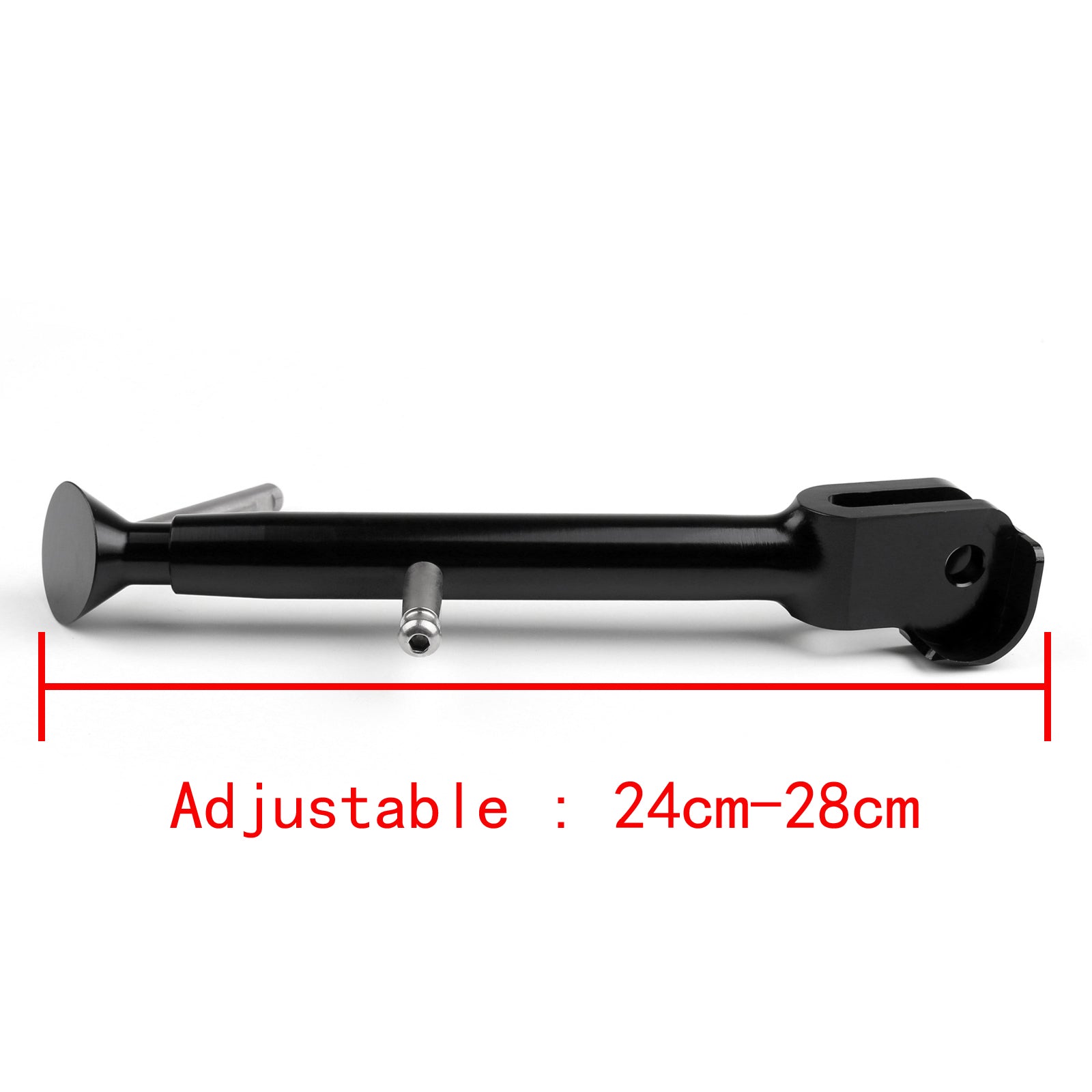 Cavalletto laterale regolabile in alluminio CNC nero per Yamaha YZF R25 R3 MT-03 2015-2016