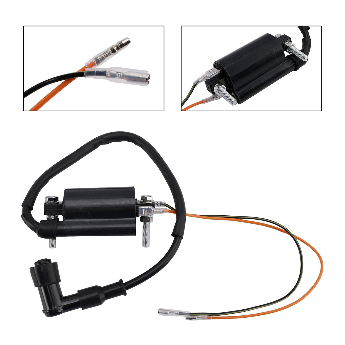 Bobine d'allumage 21121-1049 compatible avec Kawasaki KLF300 (1986-2006), KLT200 et KLT250 Prairie.