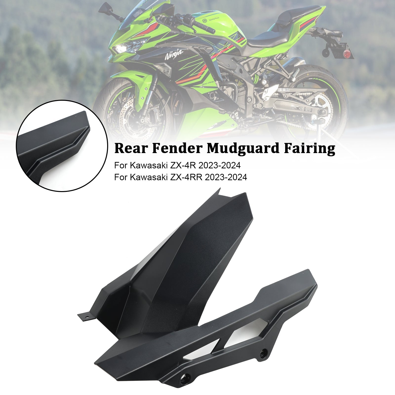 Carénage de garde-boue arrière pour Kawasaki ZX-4RR 2023-2024