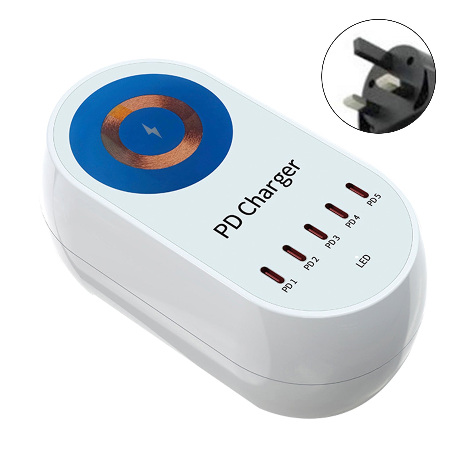 140 W Wireless Magnetic Charger, Fast Charge PD100 W voor laptop en mobiele telefoon