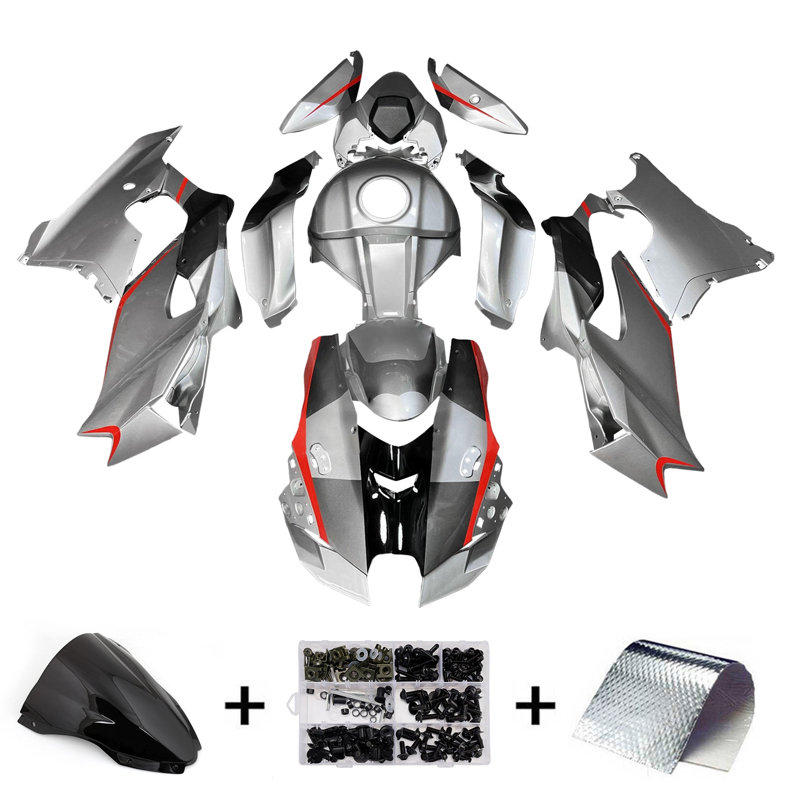 Kit carenatura iniezione ABS per Kawasaki ZX-10R ZX-10RR 2021-2025