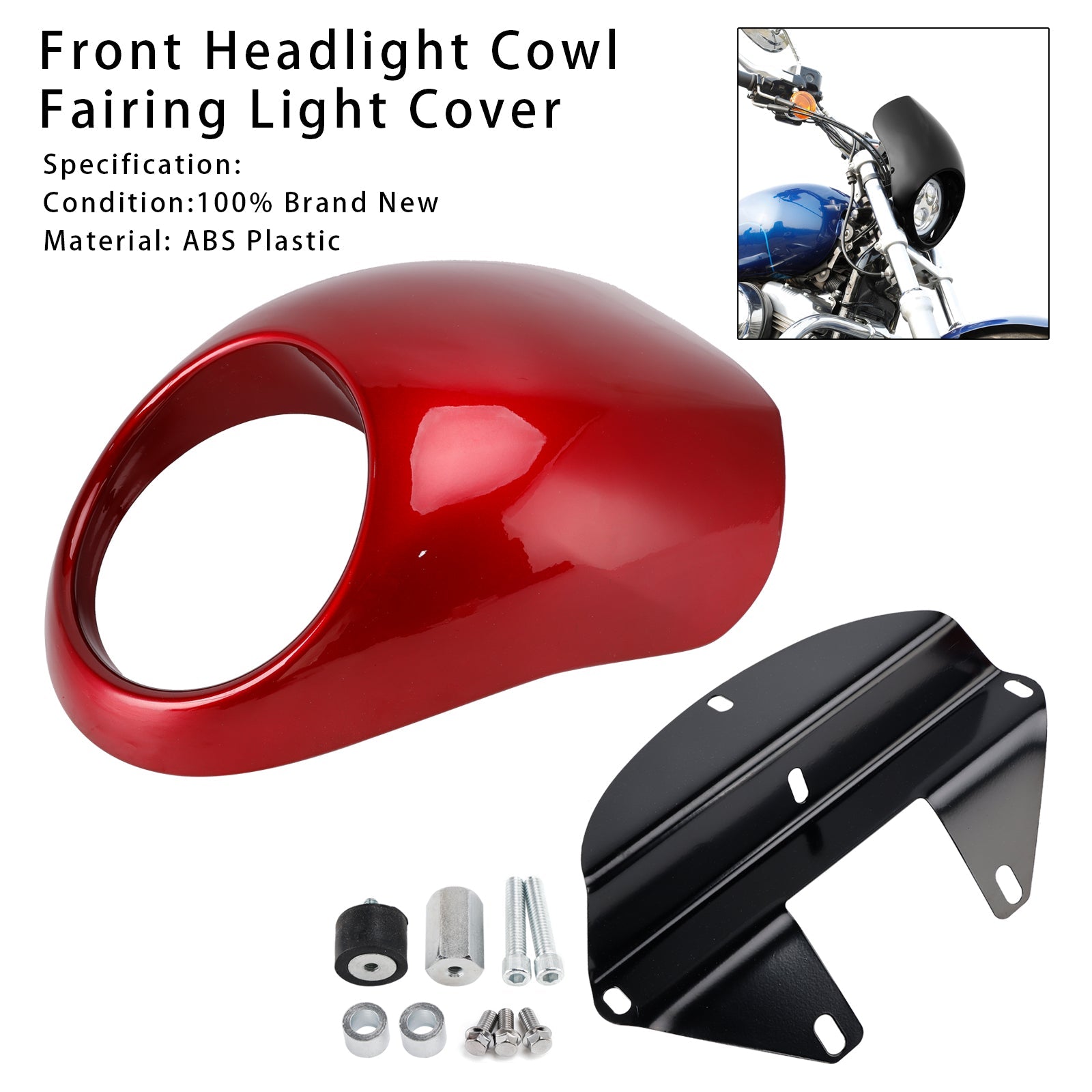 Cache de phare pour Sportster Dyna XL 883 1200 FX (à partir de 1973)