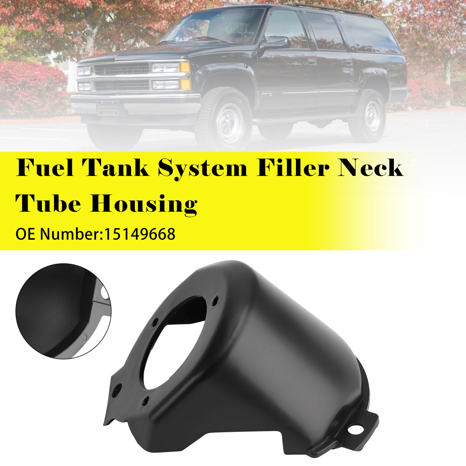 Boîtier de goulotte de remplissage de réservoir de carburant 15149668 pour Chevy C1500 Oldsmobile Bravada