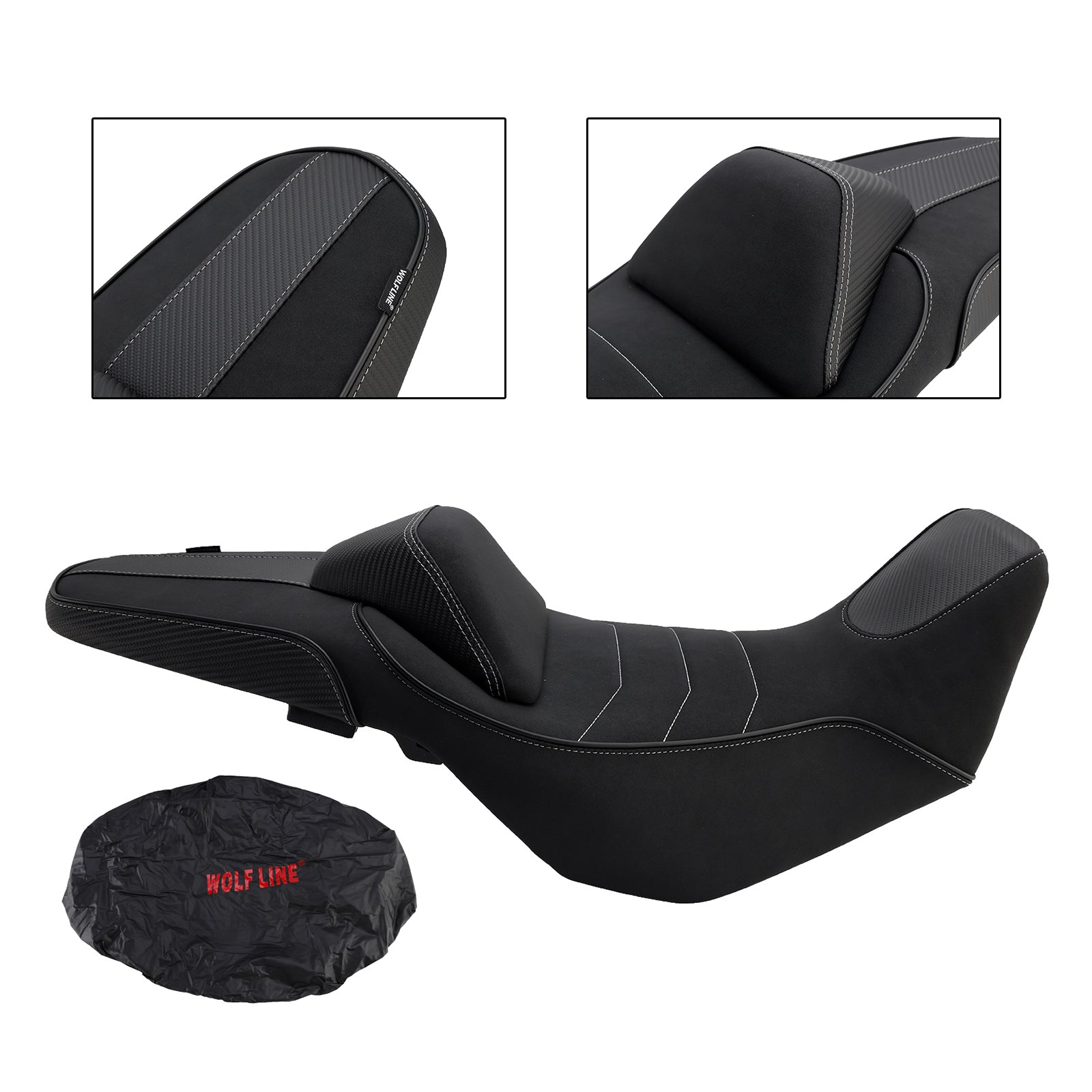 Popolnoma oblazinjen sovoznikov sedež +15 mm za Honda NX400 in NX500 (2024-2025)