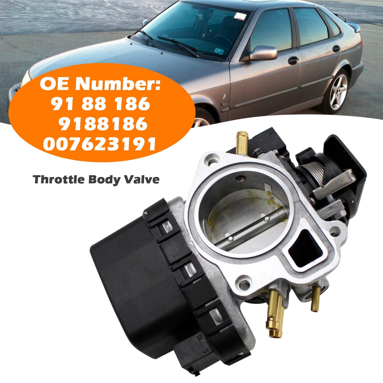 Kaasuläppäkotelo d&Polttoaineen ruiskutus Saab 9-3 9-5 B205 B235 1999-2003 9188186 007623191