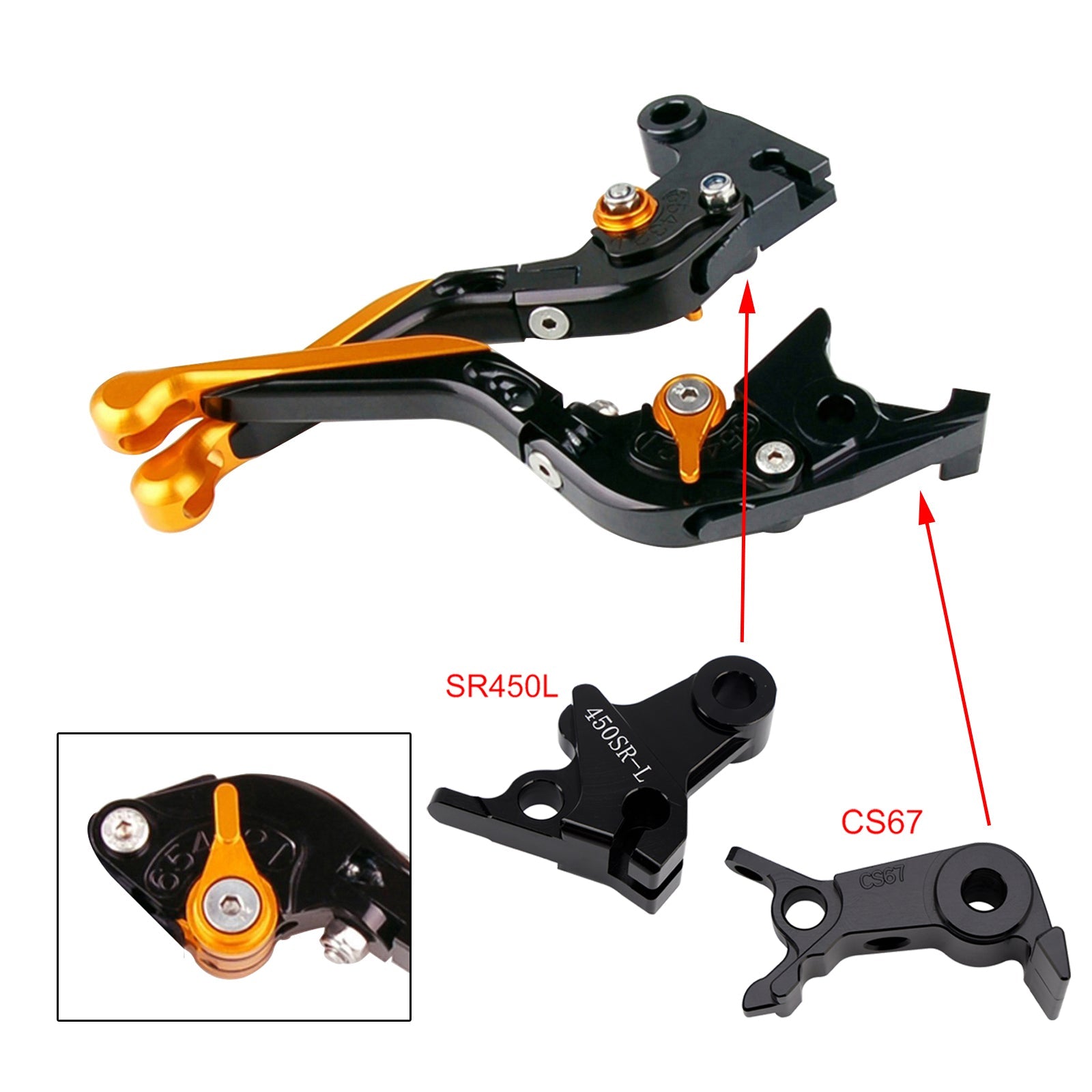 Levier de frein et d'embrayage réglable compatible avec VOGE DS900X 900DSX 2024-2026
