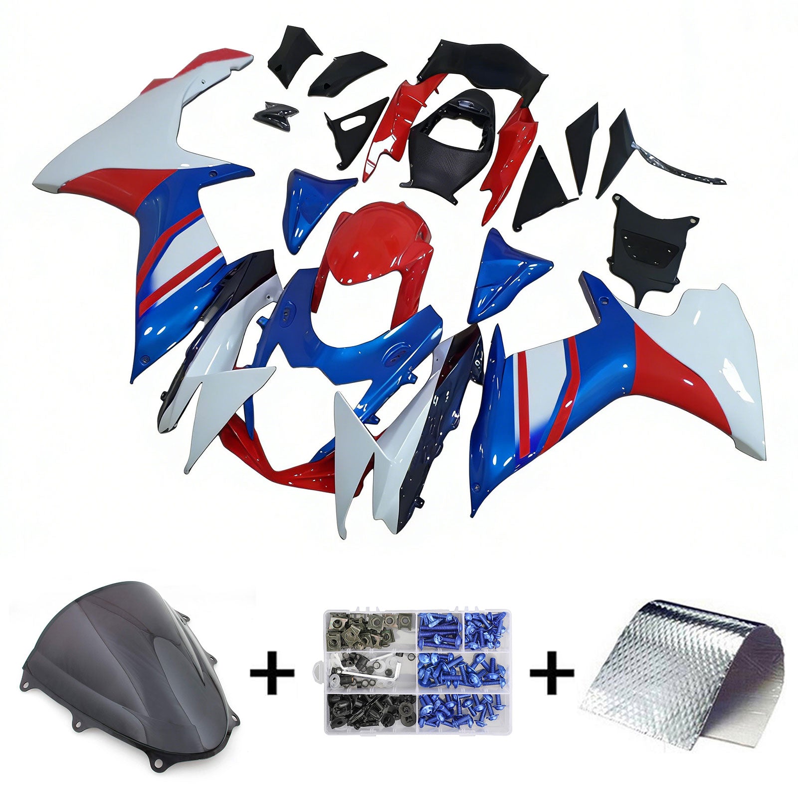 Kit de carénage en plastique ABS injecté pour Suzuki GSXR600 GSXR750 2011-2026 K11
