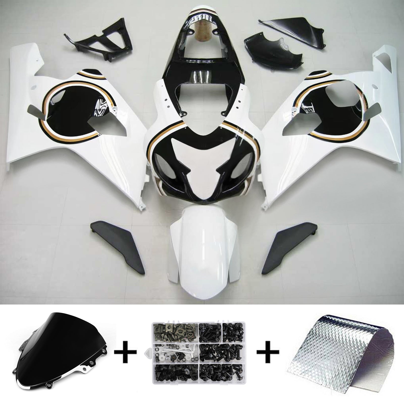 Injection carénage Kit carrosserie plastique ABS pour Suzuki GSXR 600/750 2004-2005 K4