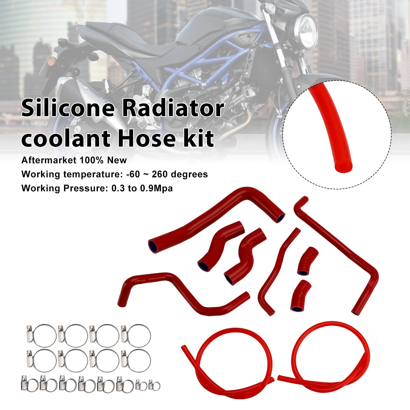 Durite de refroidissement en silicone pour radiateur Suzuki SV 650 (2016-2025)