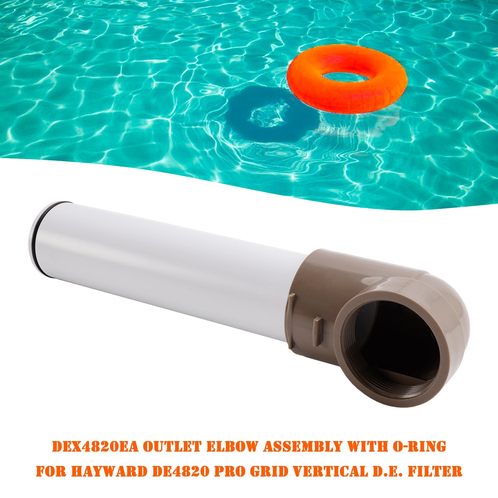 Codo de salida para el filtro vertical por la cuadrícula de Hayward Pro de 4820 con la junta turical DEX4820EA