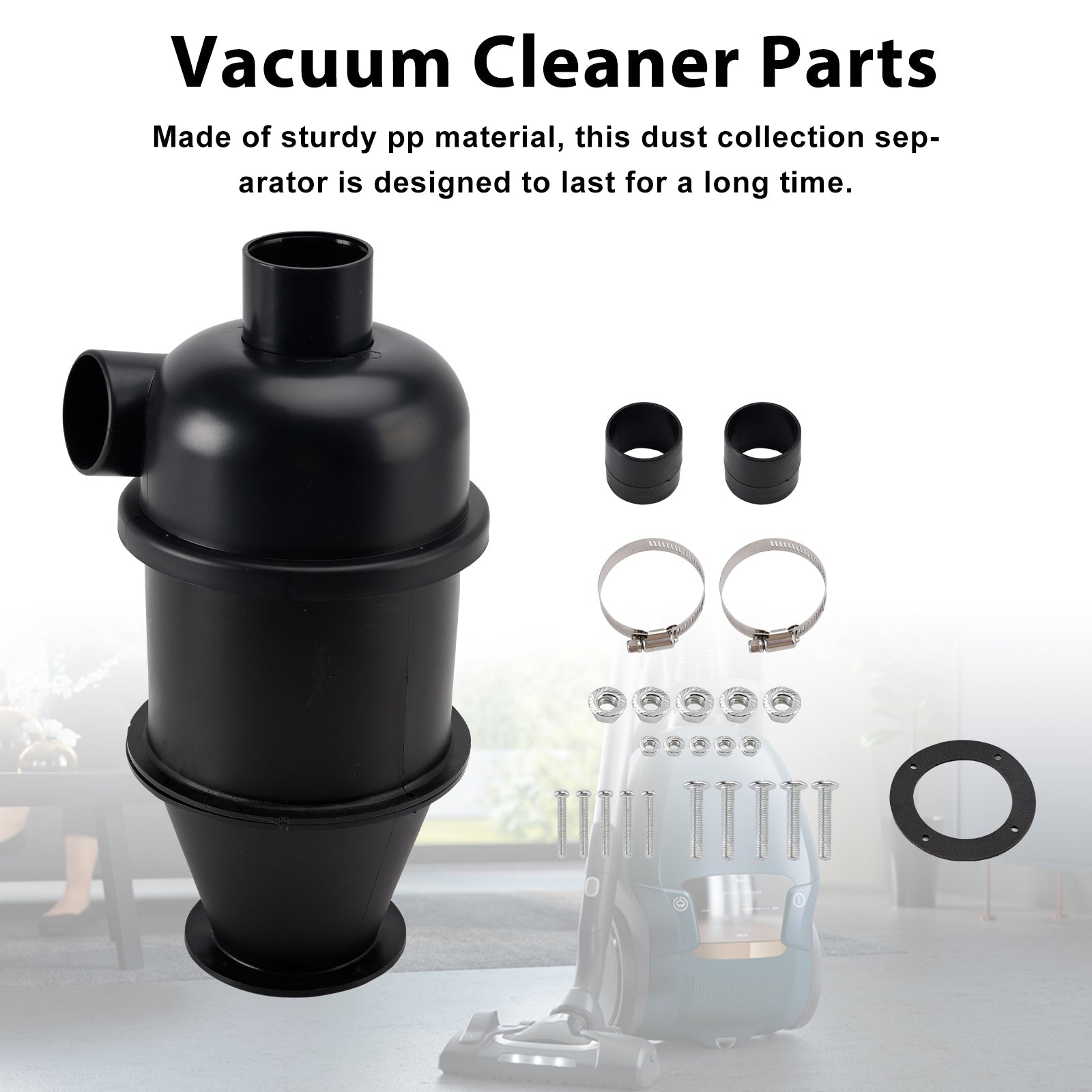 Colector de polvo de filtro ciclónico, separador de polvo robusto para carpintería y arena