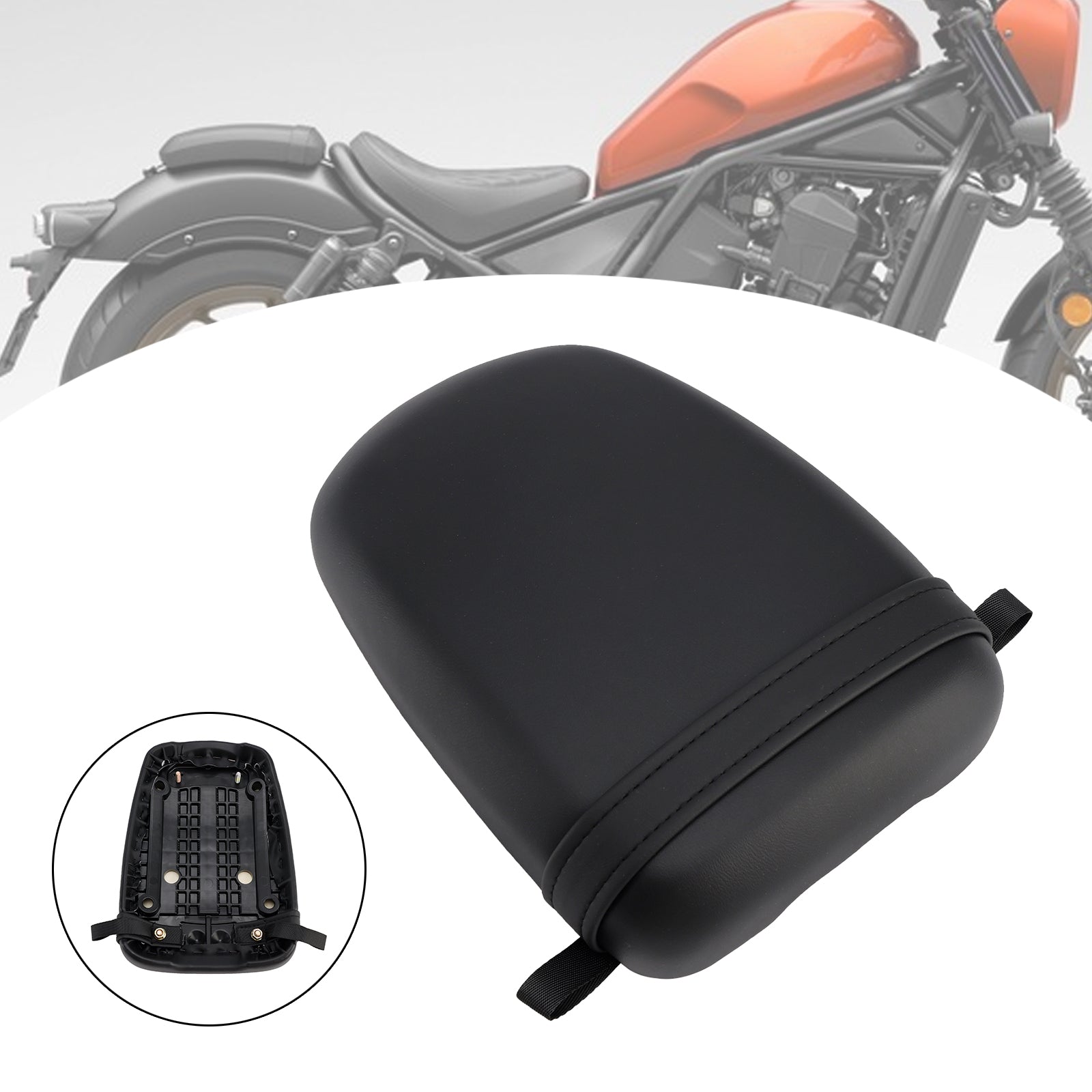 Coussin plat de siège passager arrière en polyuréthane pour Honda CMX 1100A/1100D (2021-2024).