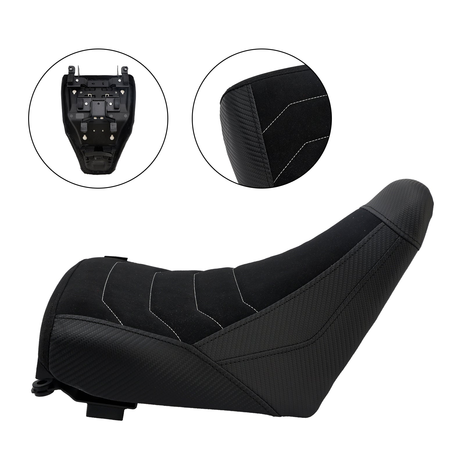 Rdeče-rumen sovoznikov sedež Raider za Suzuki V-Strom DL1050 (2023-2025).