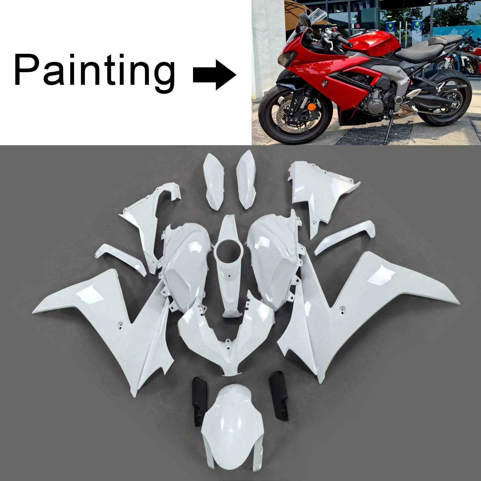 Kit de carénage injecté en plastique ABS pour Triumph Daytona 660 2024-2025