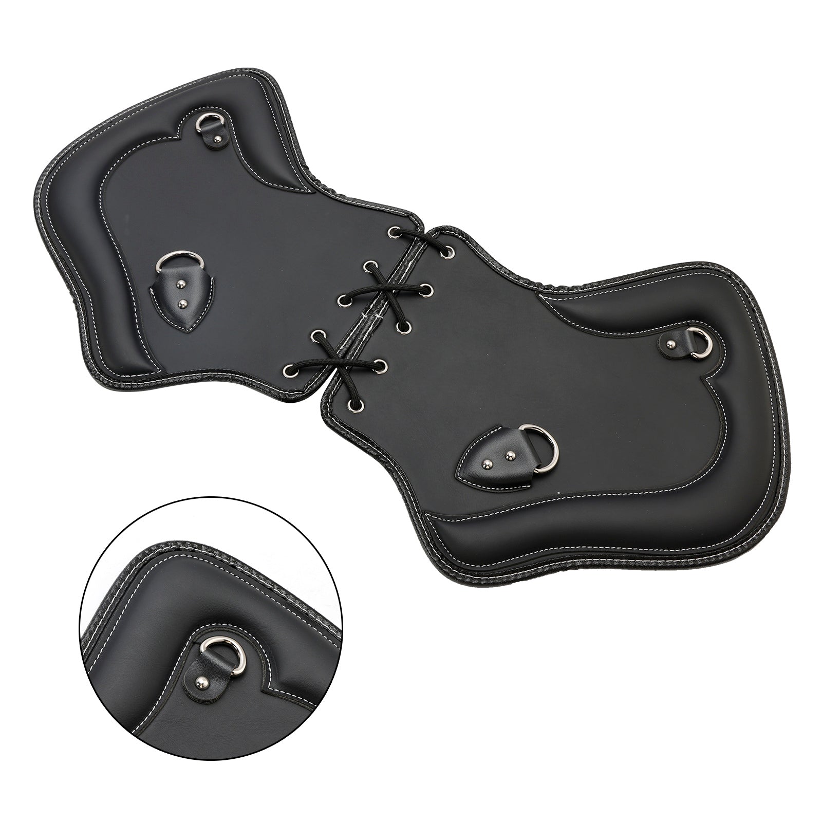 Paar CNC Thermal Saddle-bescherming voor motorfietsen Touring, Softail, Dyna of Sportster (1985-2017) : zwart en bruin