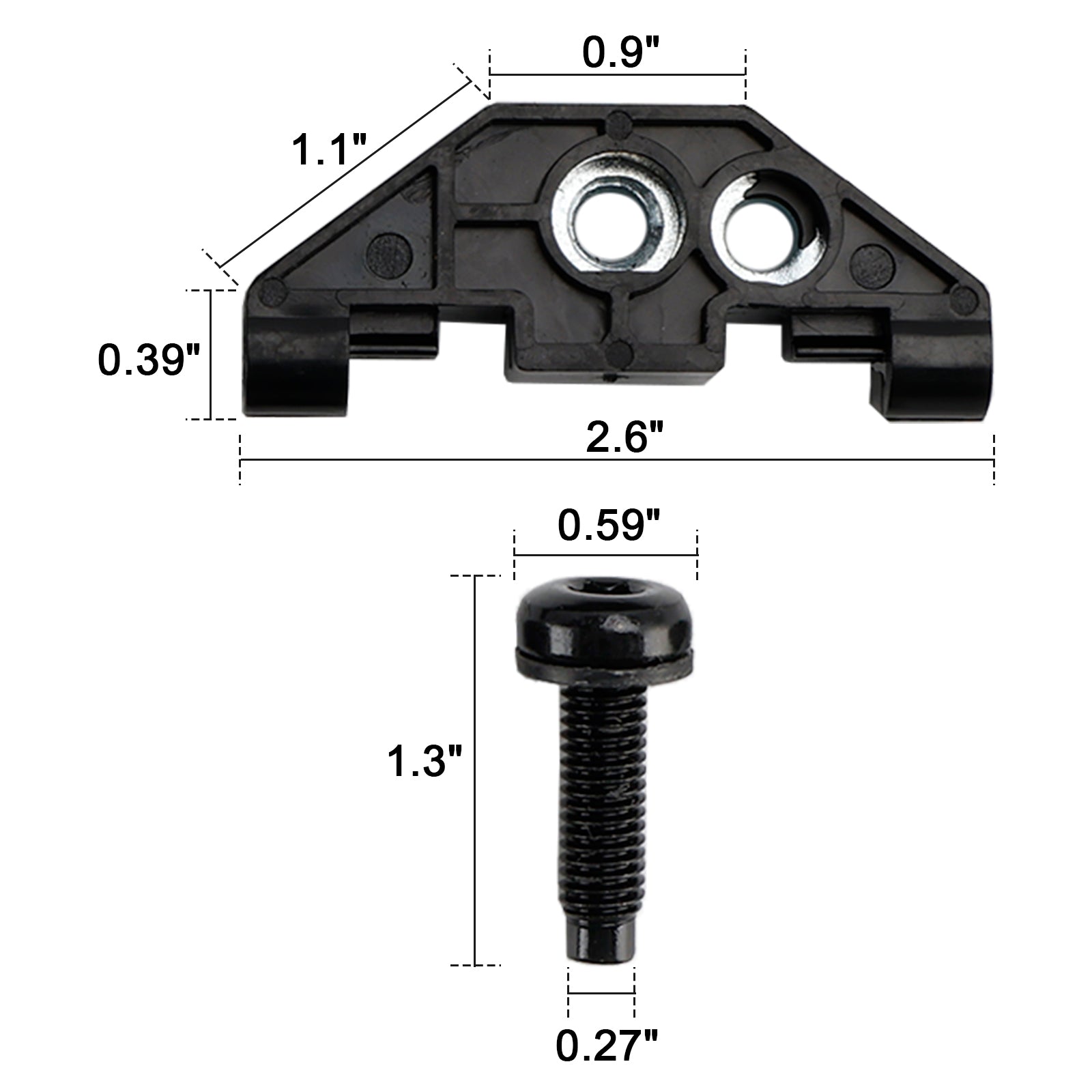 Écrou de fixation de toit rigide avec clip pour Jeep Wrangler JK JKU (2007-2018) J55397093AC