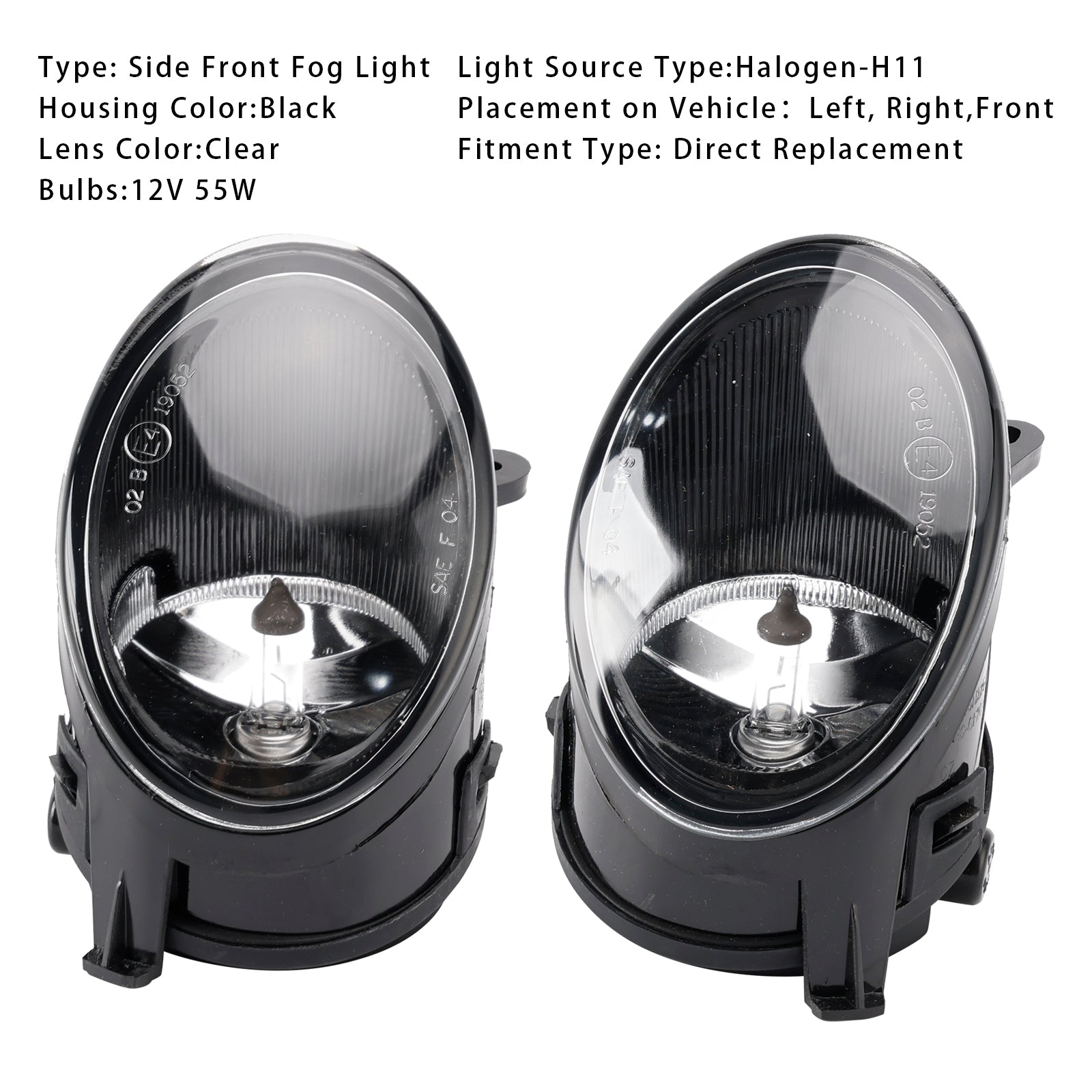 Par de luces antiniebla antes de Audi A6 C6 (2005, 2006, 2007, 2008)