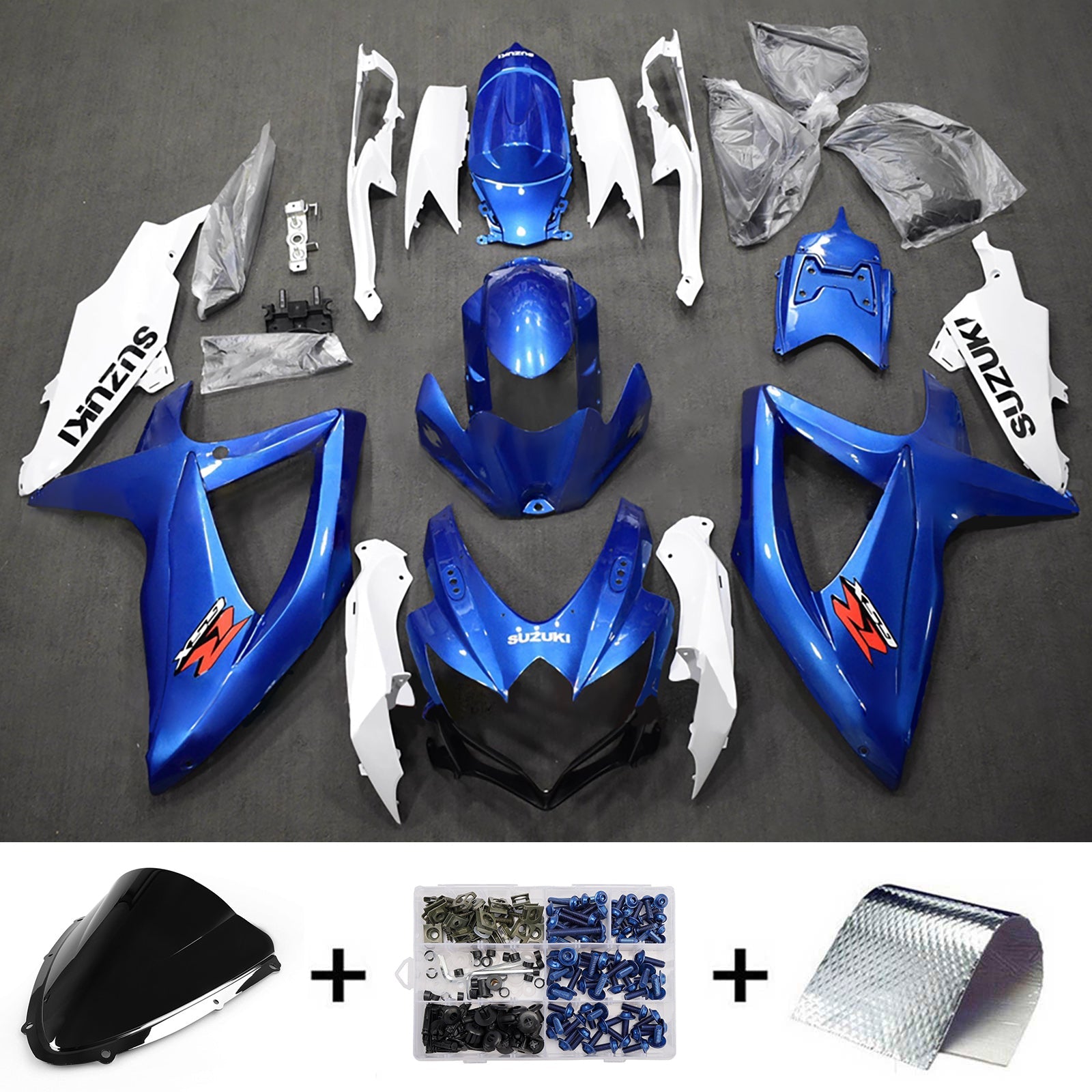 ABS-muovinen ruiskutettu suojasarja Suzuki GSXR 600/750 2008-2010 K8