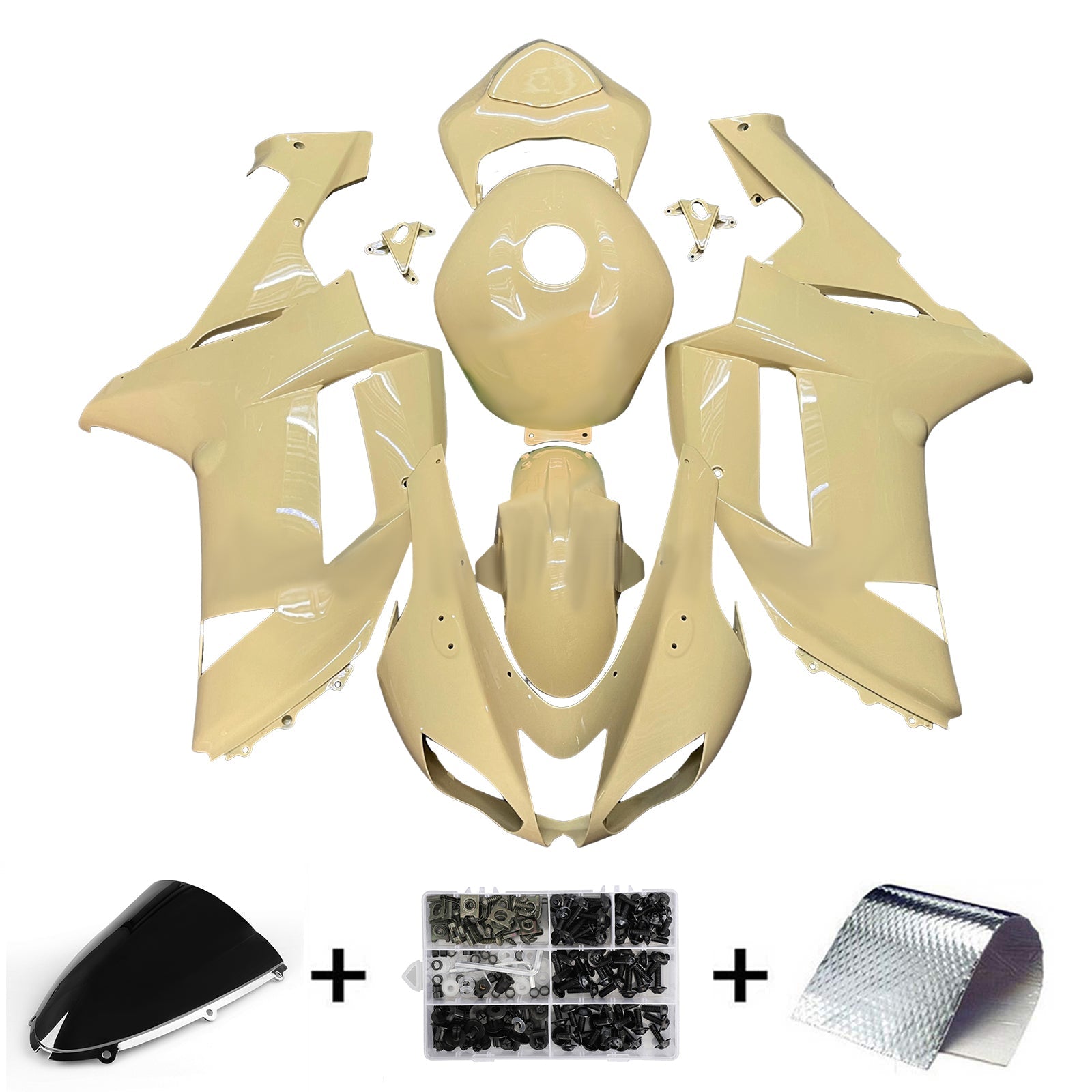 Kit de carénage par injection, carrosserie en plastique ABS pour Kawasaki ZX6R 636 2007-2008