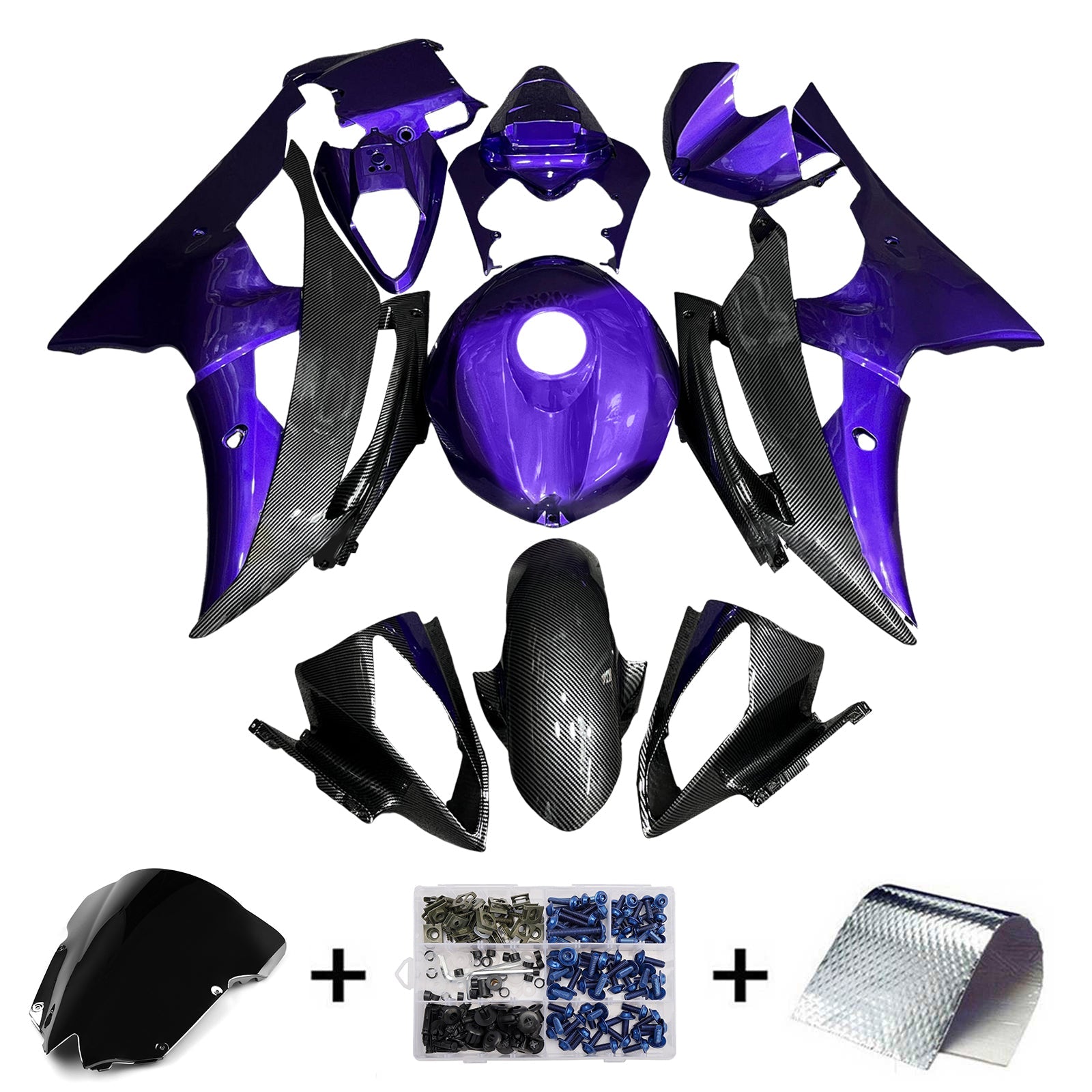 Kit de carenado inyectado de plástico ABS para Yamaha YZFR6 YZF-R6 2008-2016