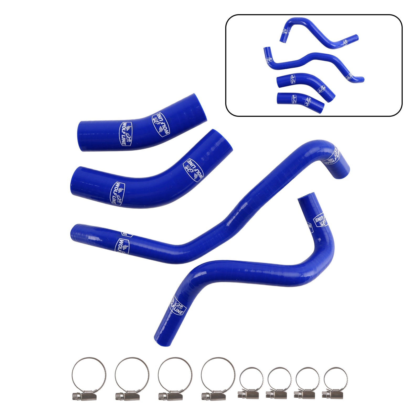Siliconen koelslangset voor radiator Yamaha Tenere 700 2019-2024