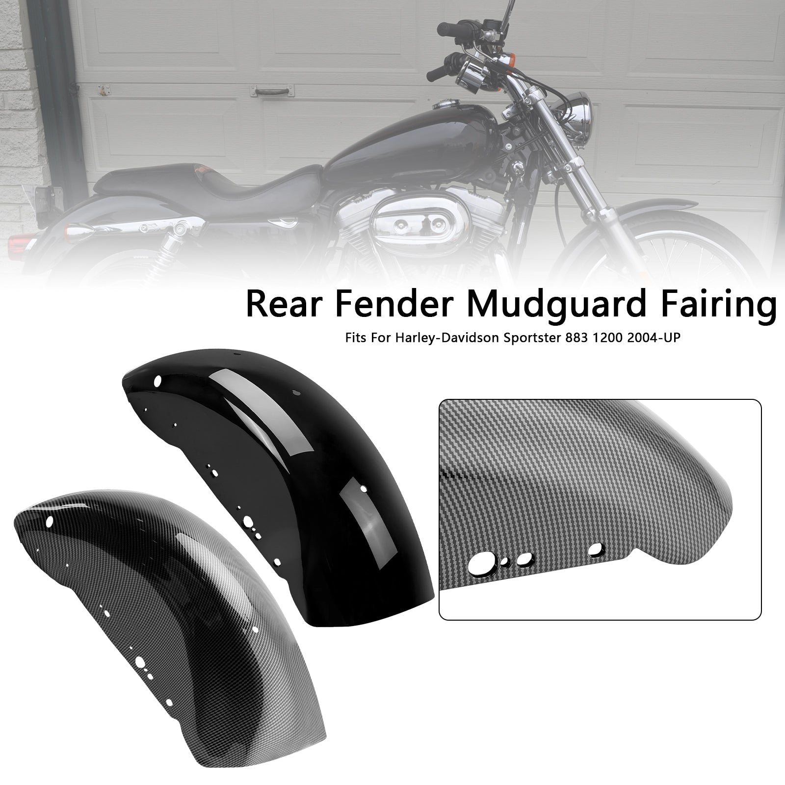 Carénage de garde-boue arrière Sportster 883 1200 2004-UP